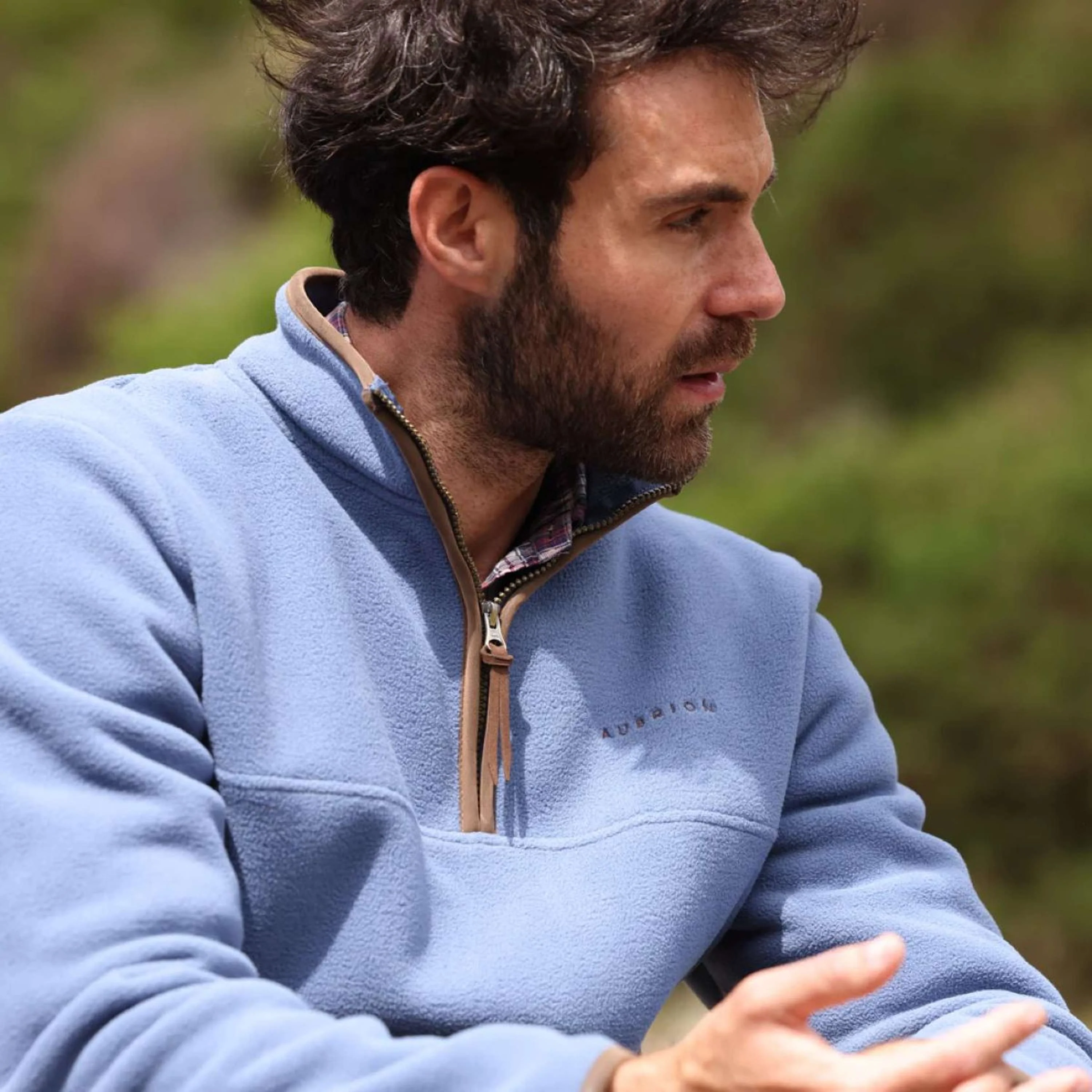 Aubrion by Shires Pull Original Fleece Hommes Bleu - Image 4