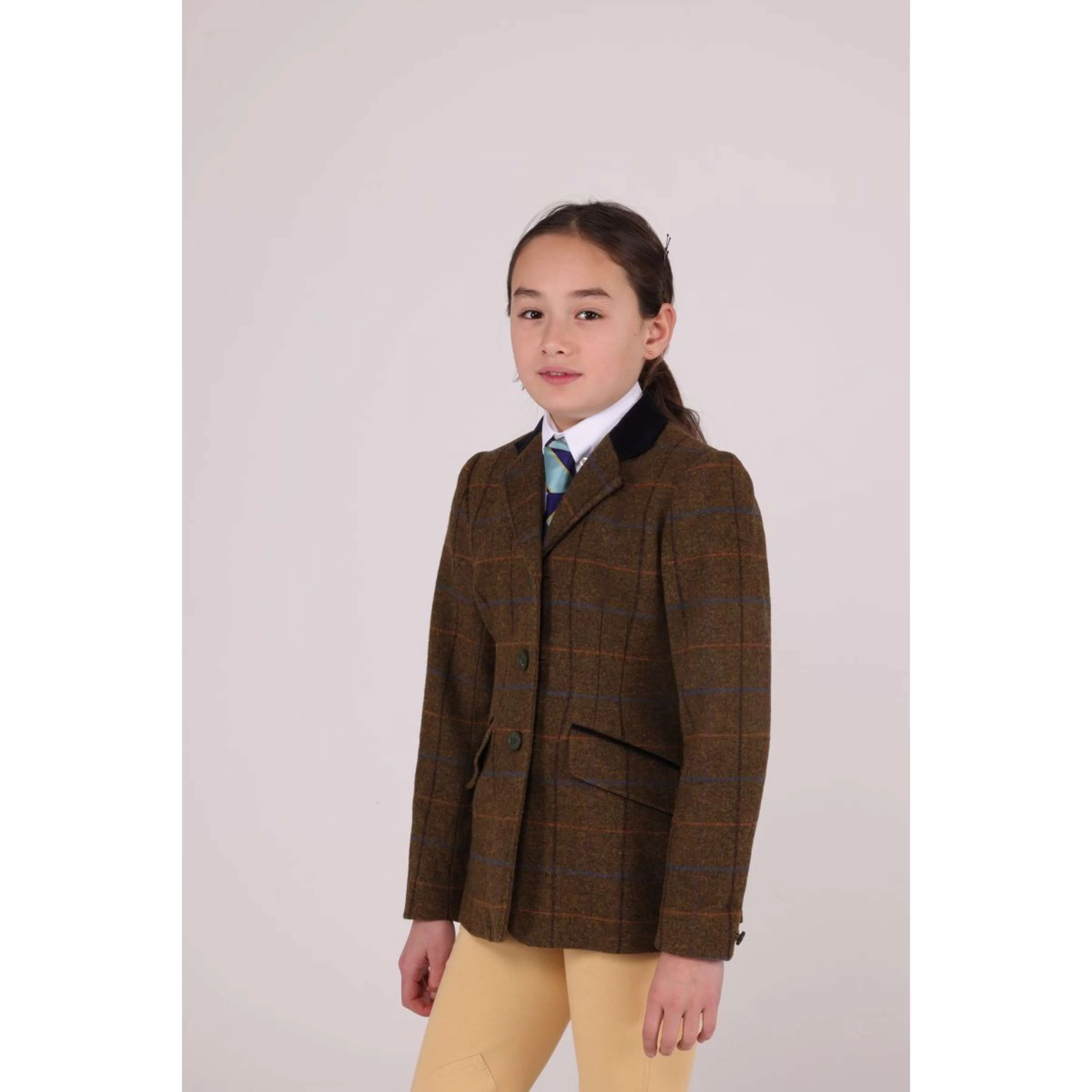 Aubrion by Shires Veste de Concours Saratoga Enfants Chêne Brun Check - Image 2