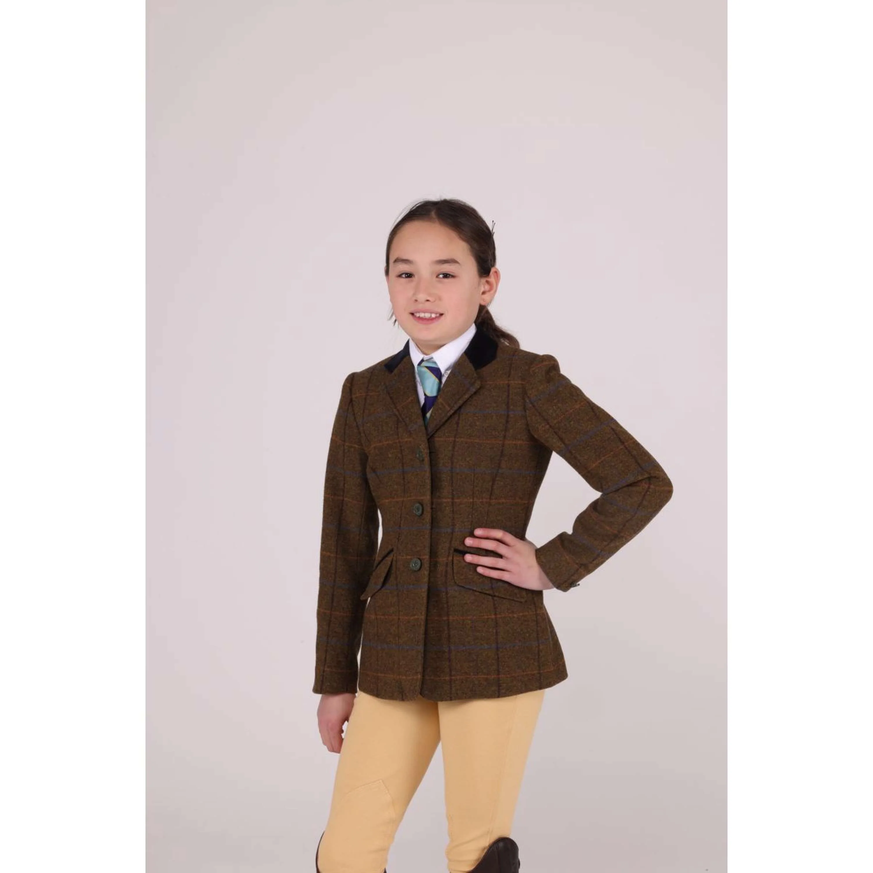 Aubrion by Shires Veste de Concours Saratoga Enfants Chêne Brun Check - Image 4