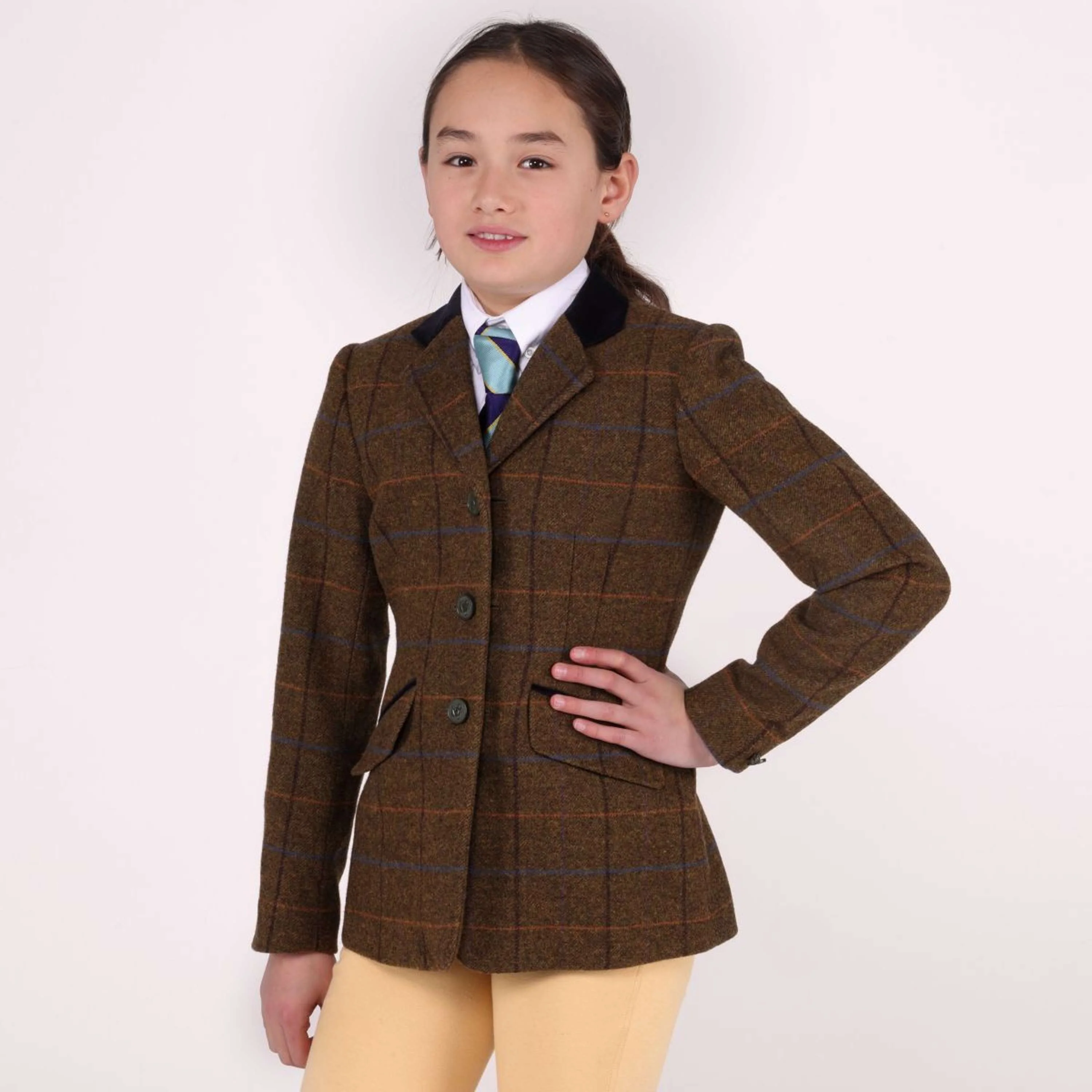 Aubrion by Shires Veste de Concours Saratoga Enfants Chêne Brun Check - Image 6