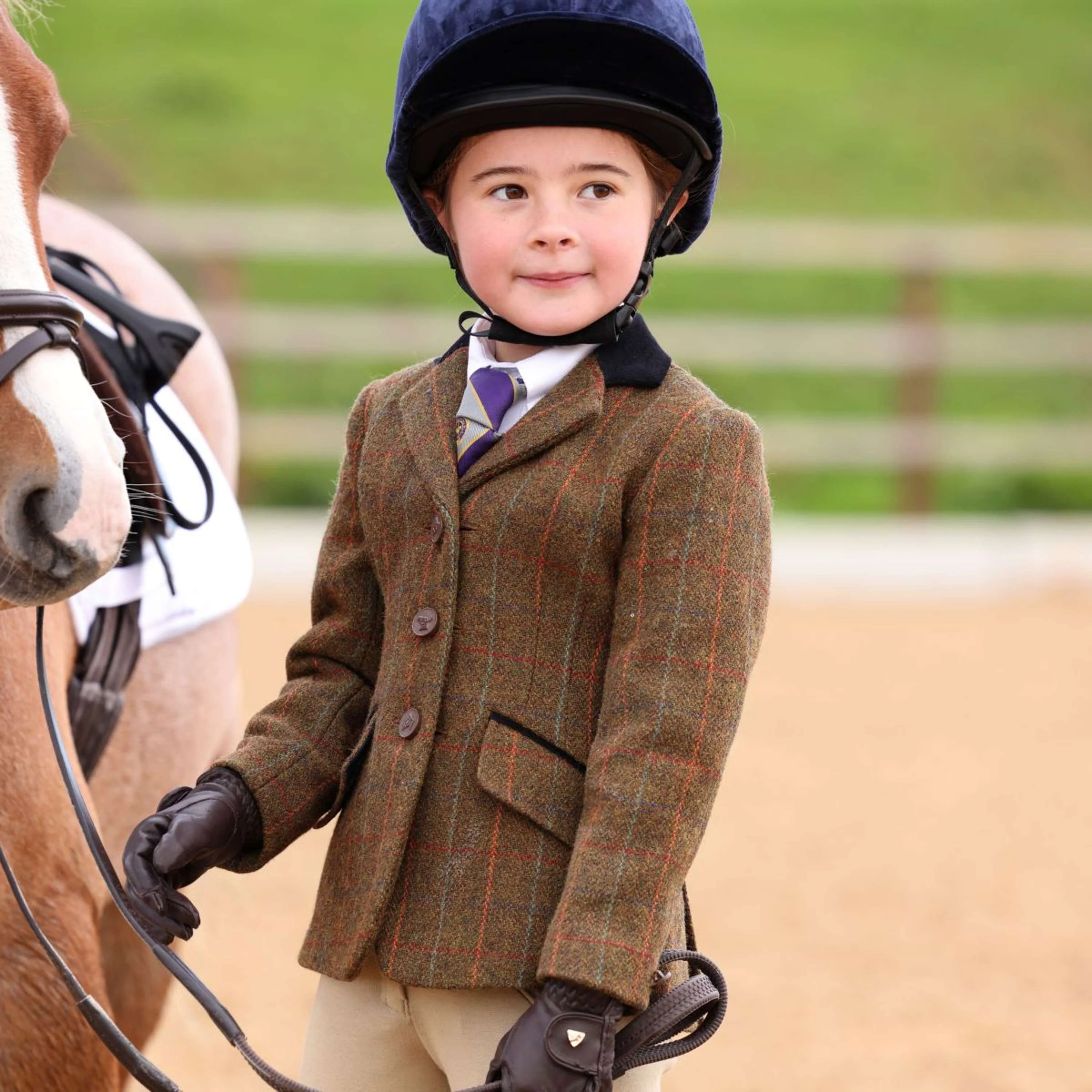 Aubrion by Shires Veste de Concours Saratoga Enfants Rouille Check - Image 10
