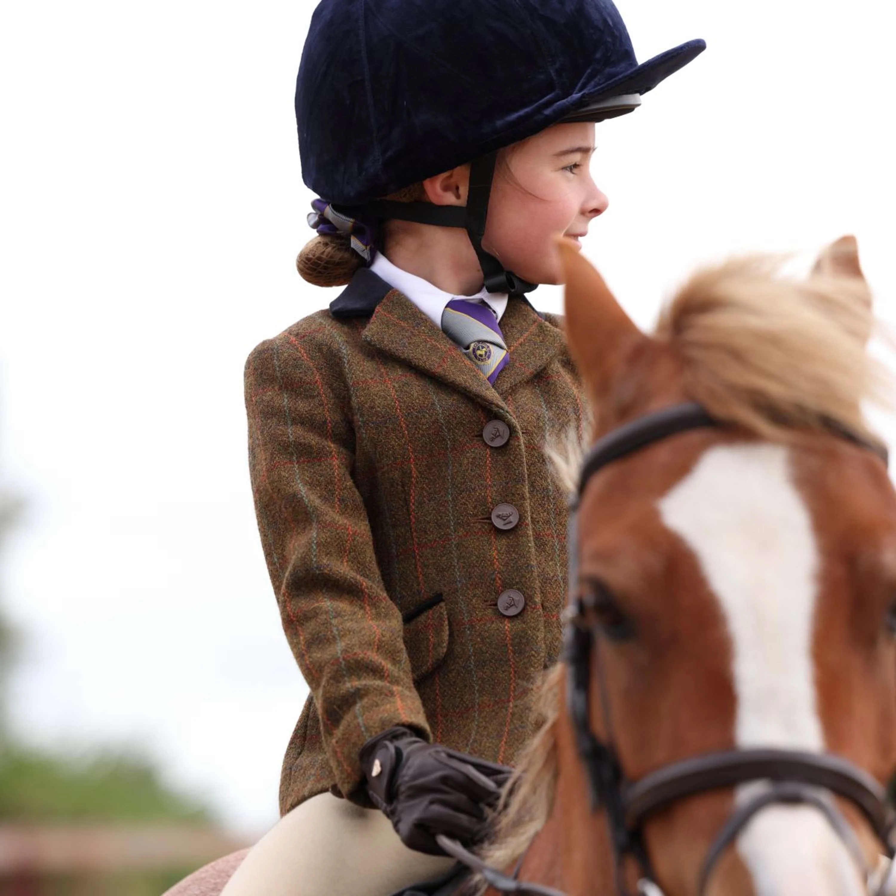 Aubrion by Shires Veste de Concours Saratoga Enfants Rouille Check - Image 3