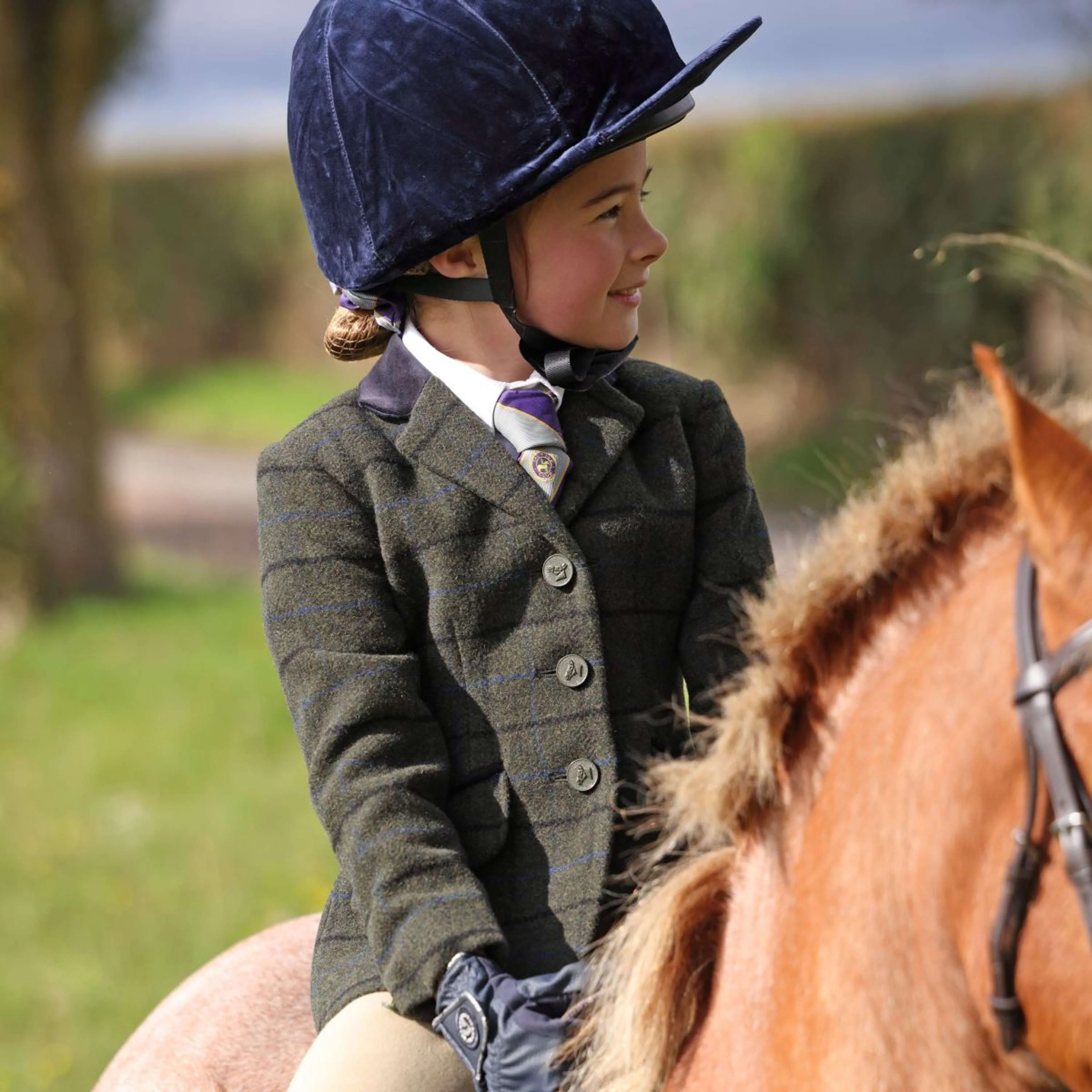 Aubrion by Shires Veste de Concours Saratoga Enfants Vert foncé Check - Image 2