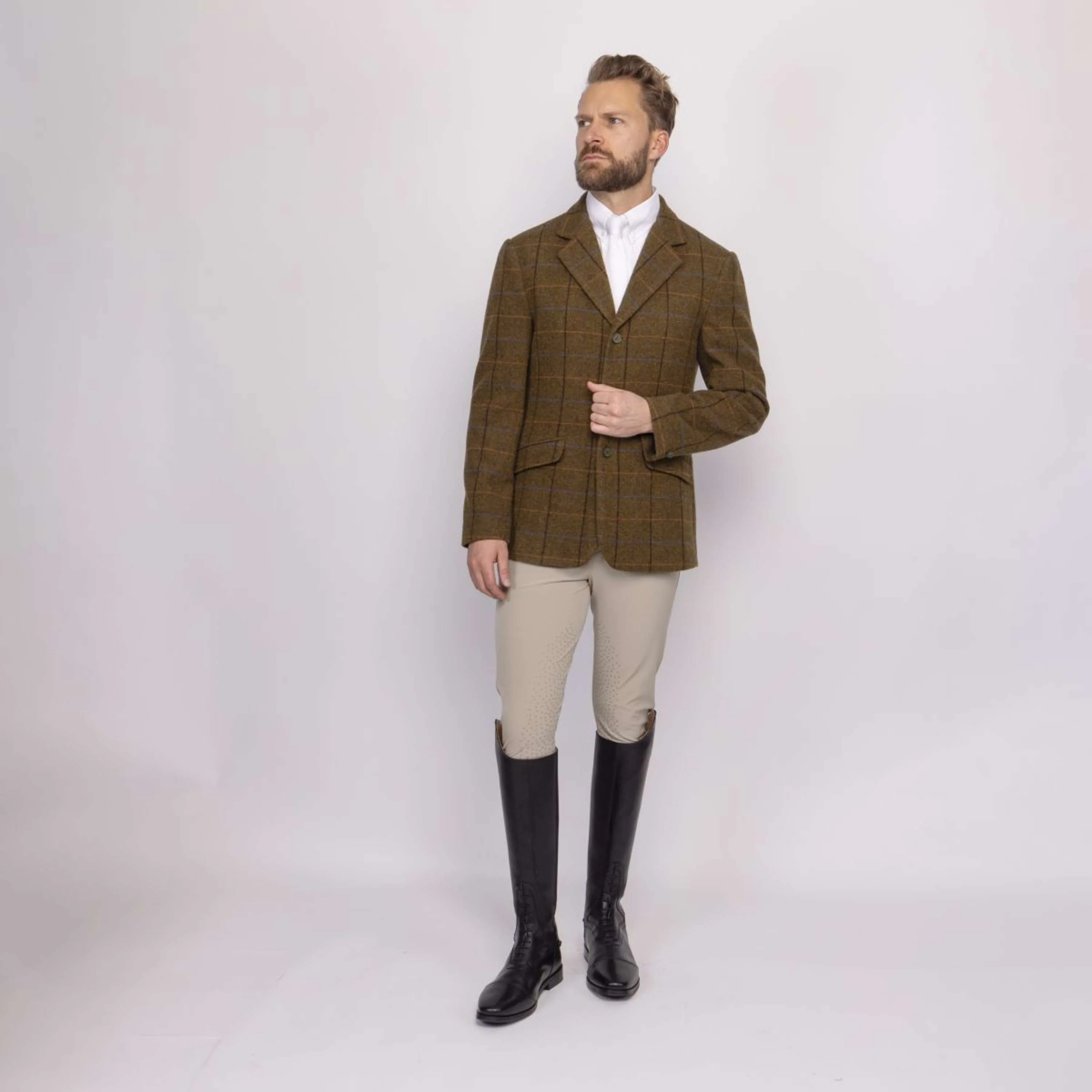 Aubrion by Shires Veste de Concours Saratoga Hommes Chêne Brun Check - Image 12