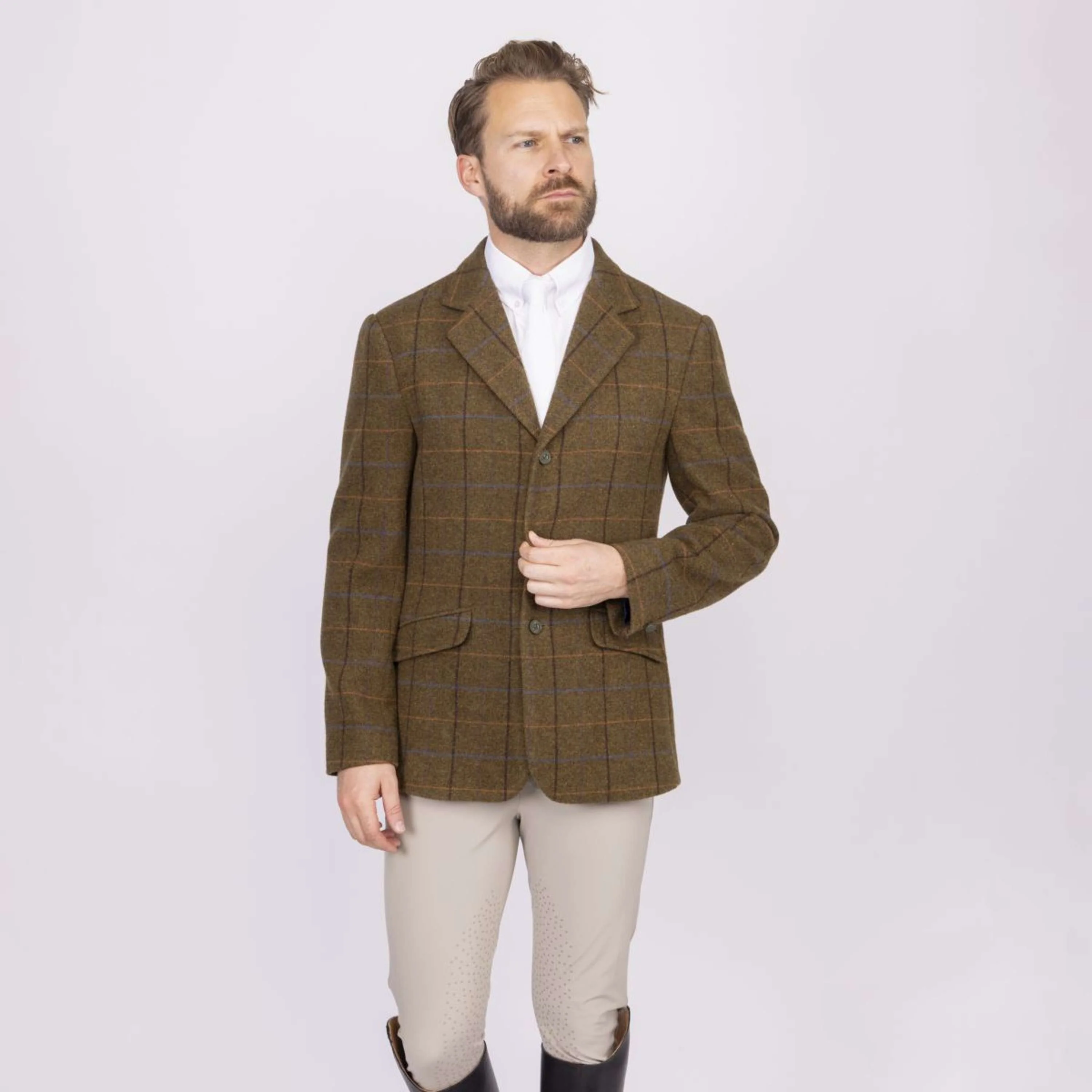 Aubrion by Shires Veste de Concours Saratoga Hommes Chêne Brun Check - Image 3