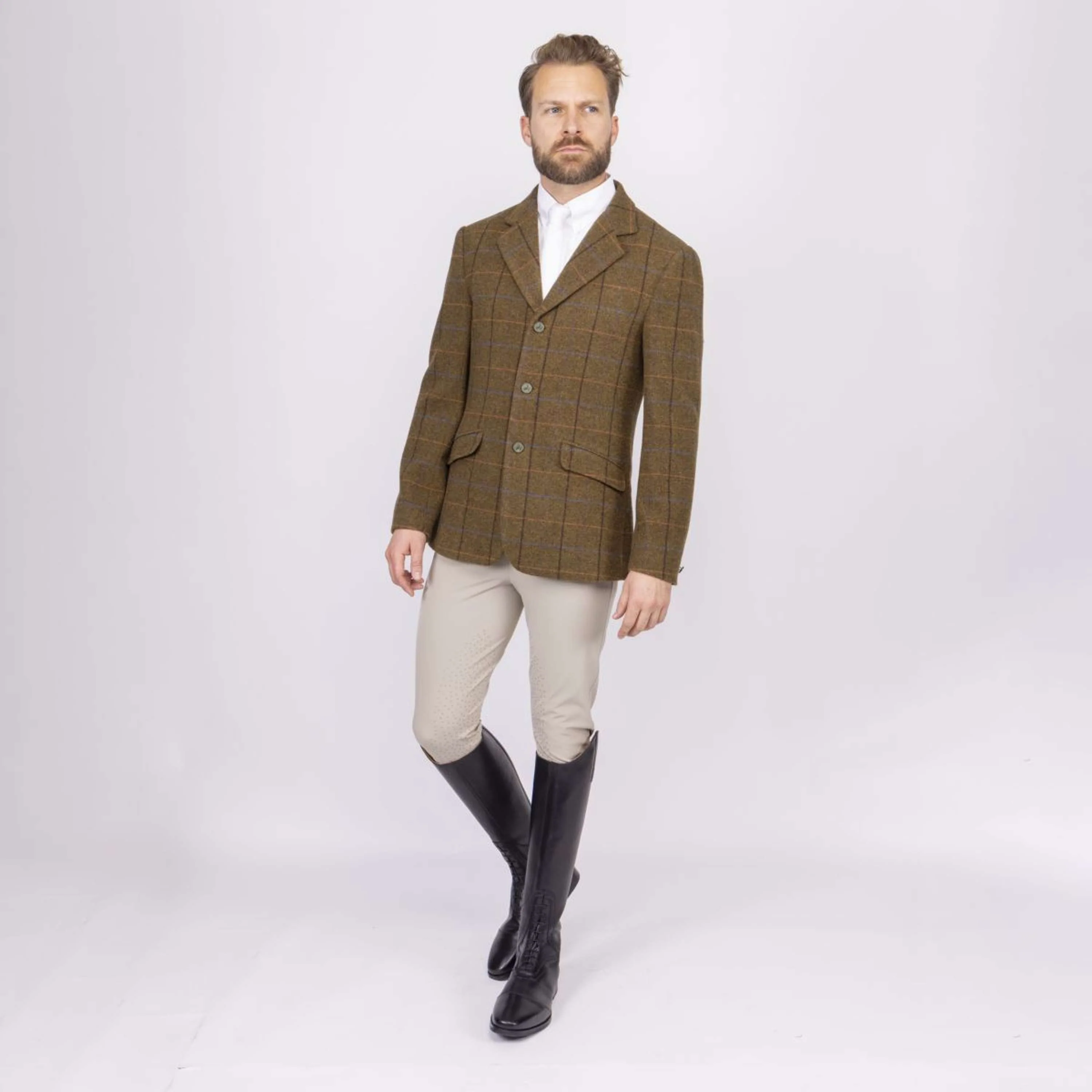 Aubrion by Shires Veste de Concours Saratoga Hommes Chêne Brun Check - Image 6