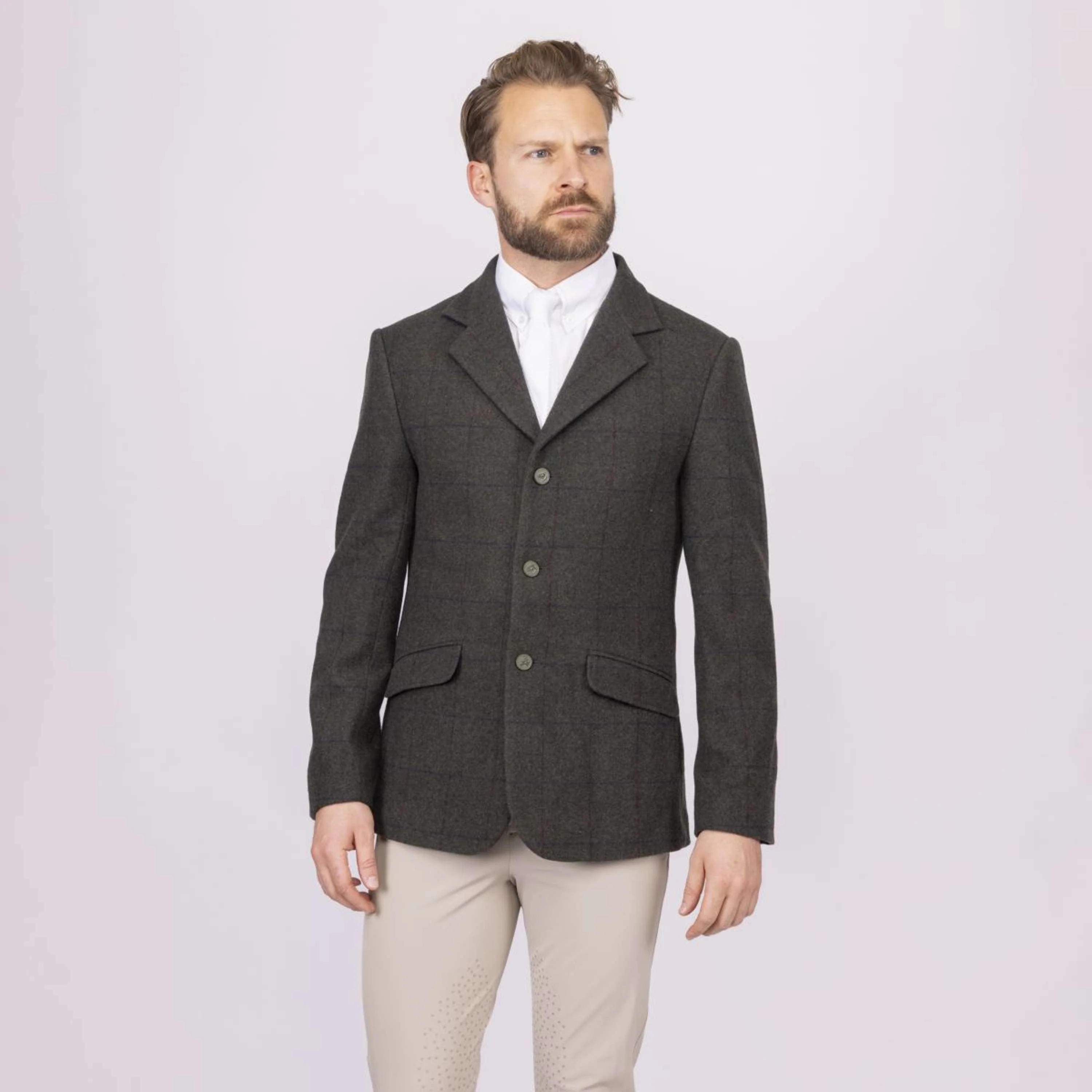 Aubrion by Shires Veste de Concours Saratoga Hommes Elm Vert Check - Image 10