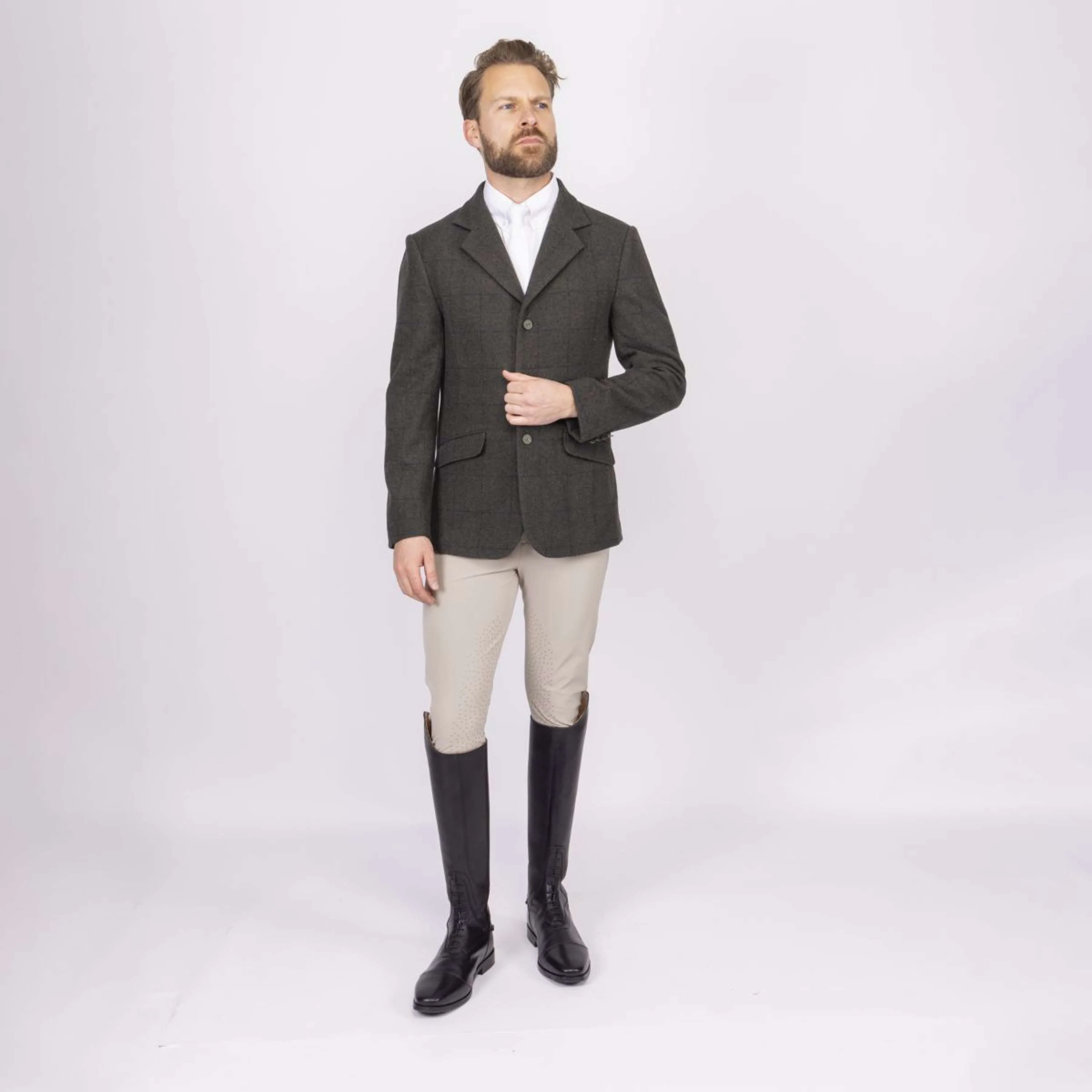 Aubrion by Shires Veste de Concours Saratoga Hommes Elm Vert Check - Image 6