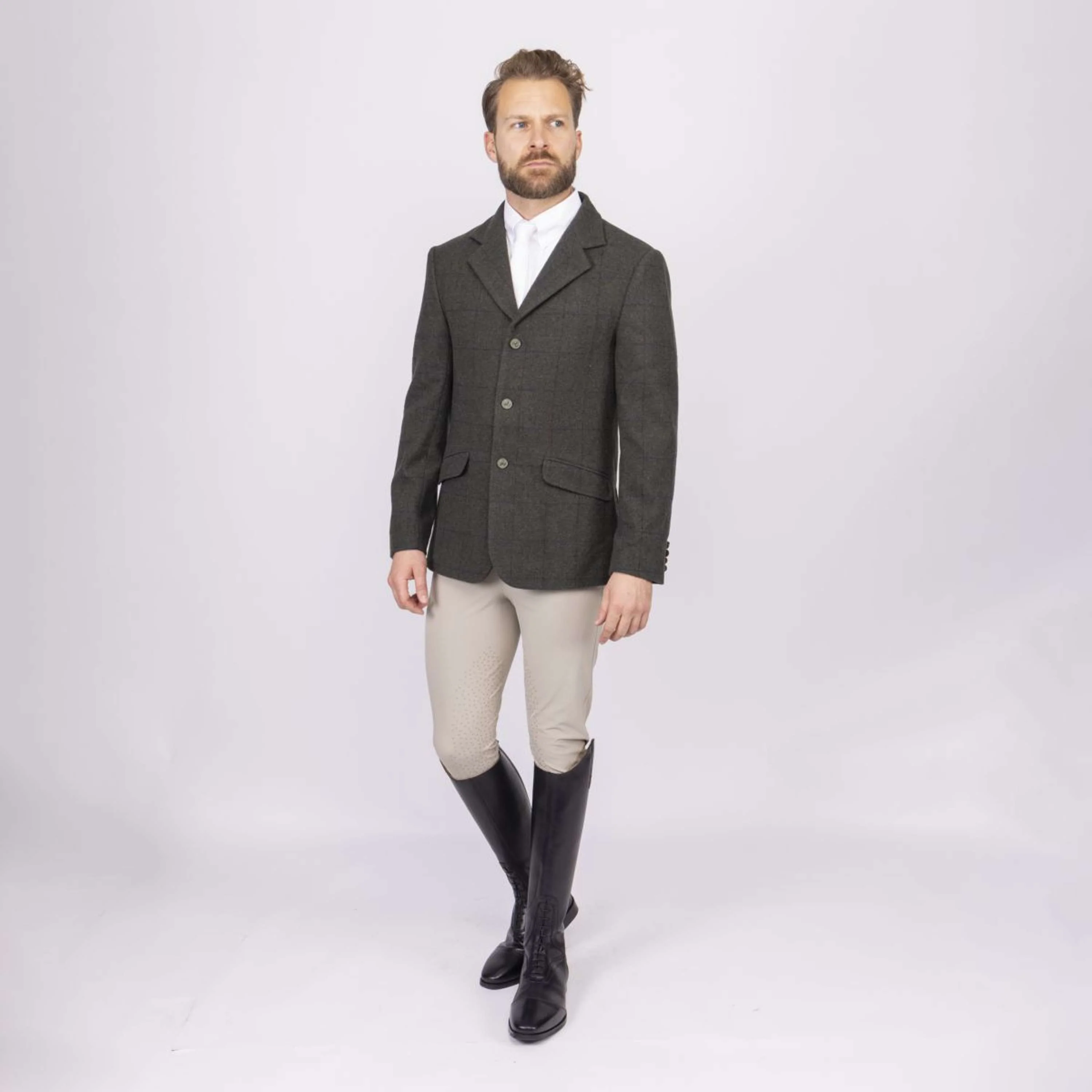 Aubrion by Shires Veste de Concours Saratoga Hommes Elm Vert Check - Image 7