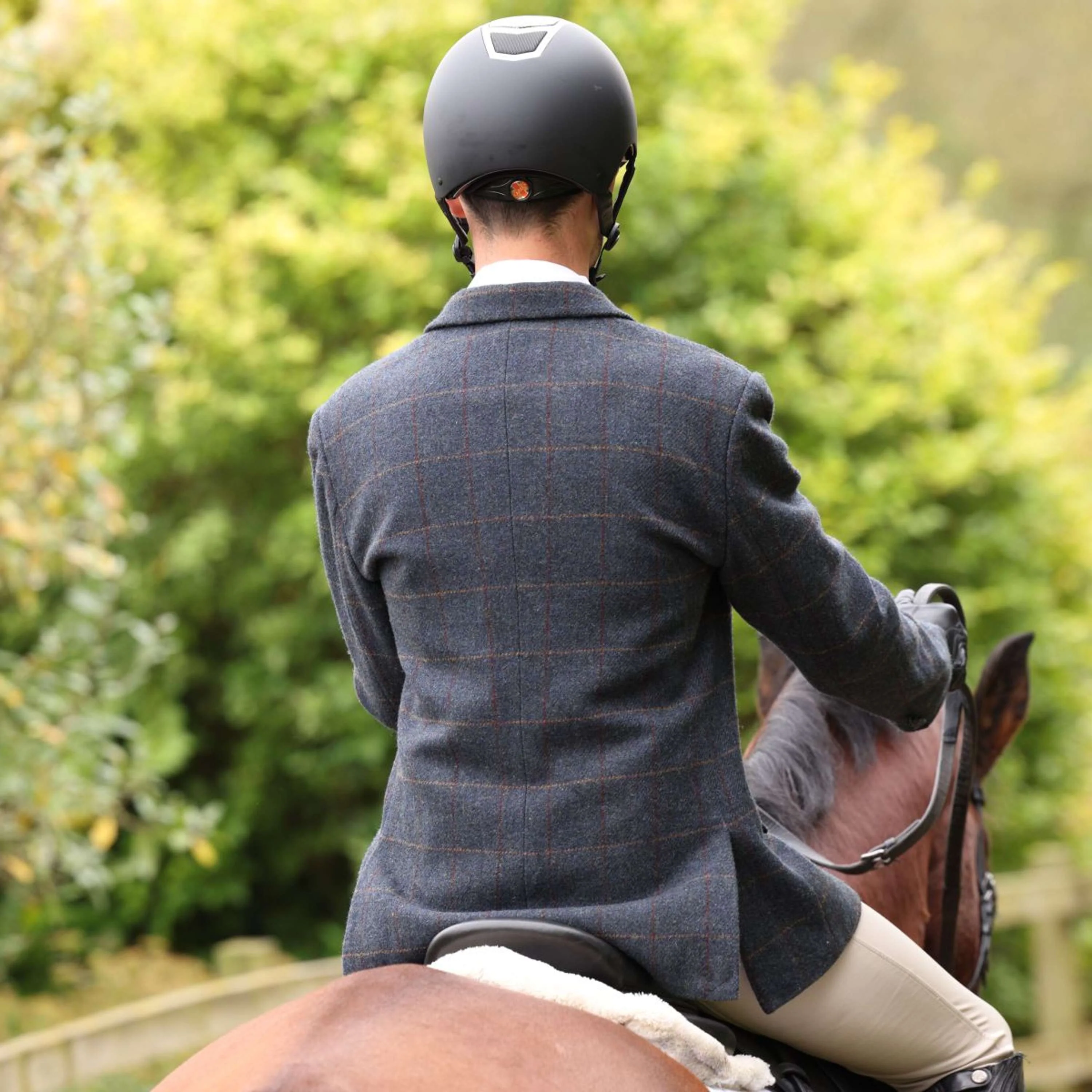 Aubrion by Shires Veste de Concours Saratoga Hommes Juniper Navy Check - Image 13