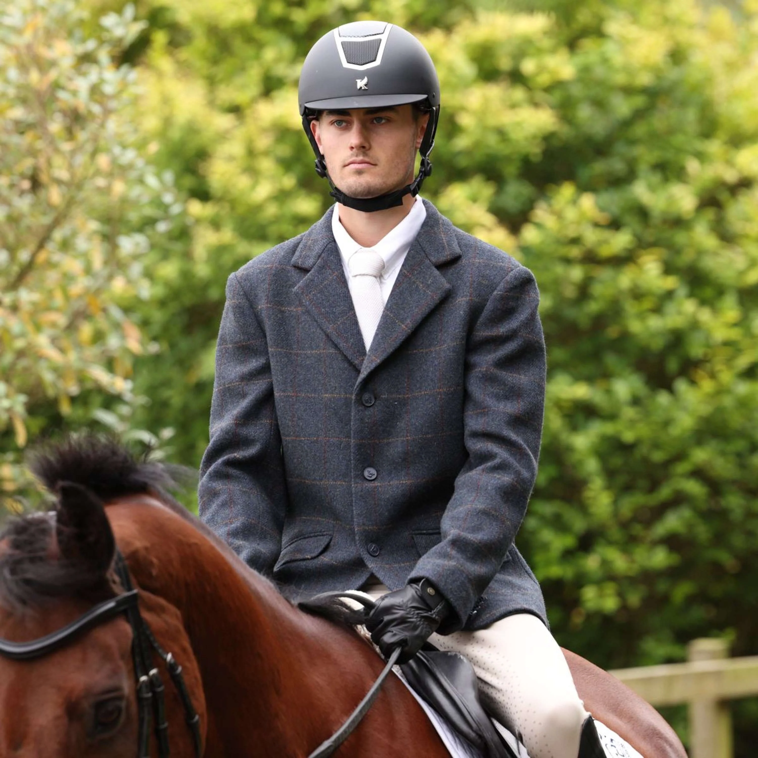 Aubrion by Shires Veste de Concours Saratoga Hommes Juniper Navy Check - Image 16