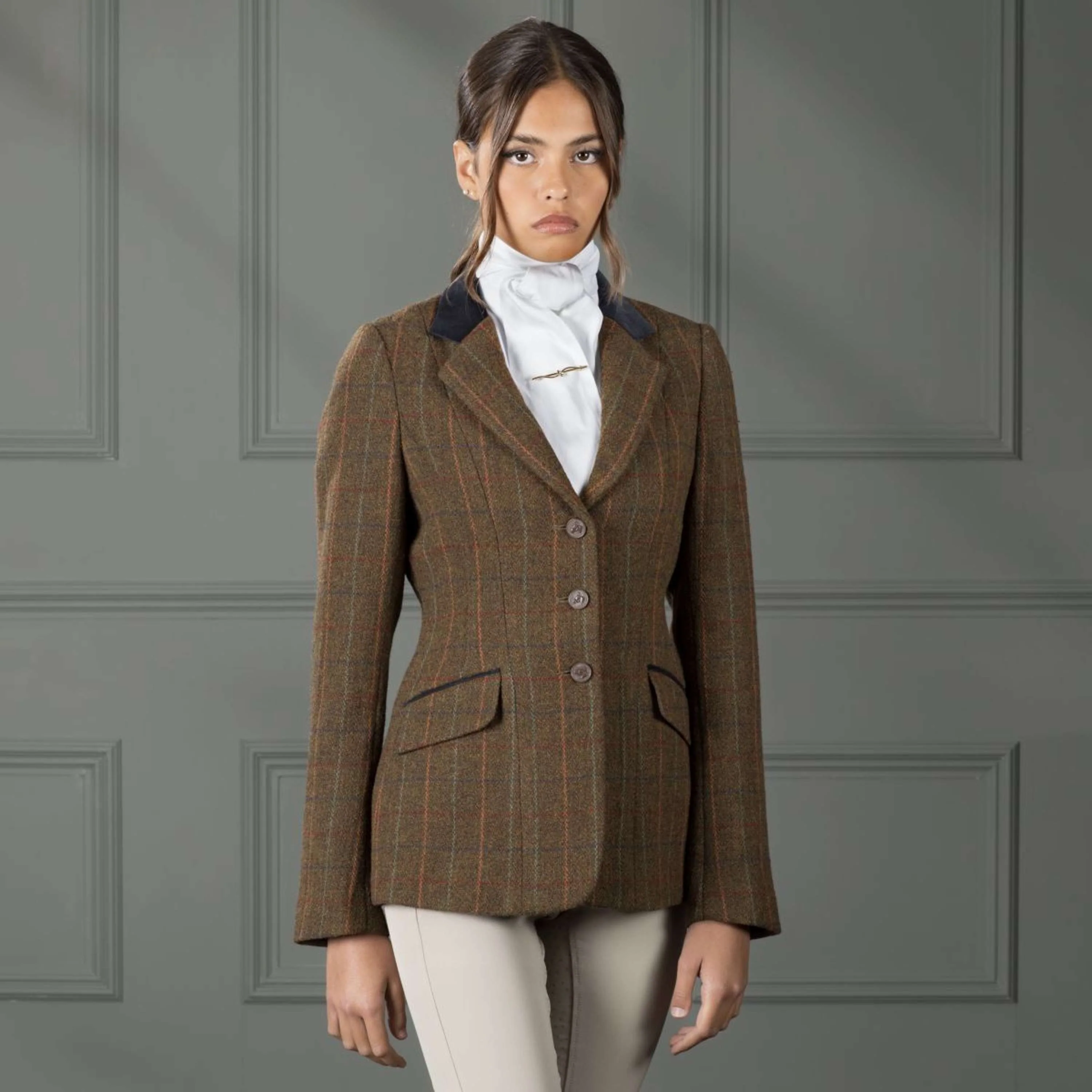 Aubrion by Shires Veste de Concours Saratoga Rouille Check - Image 2