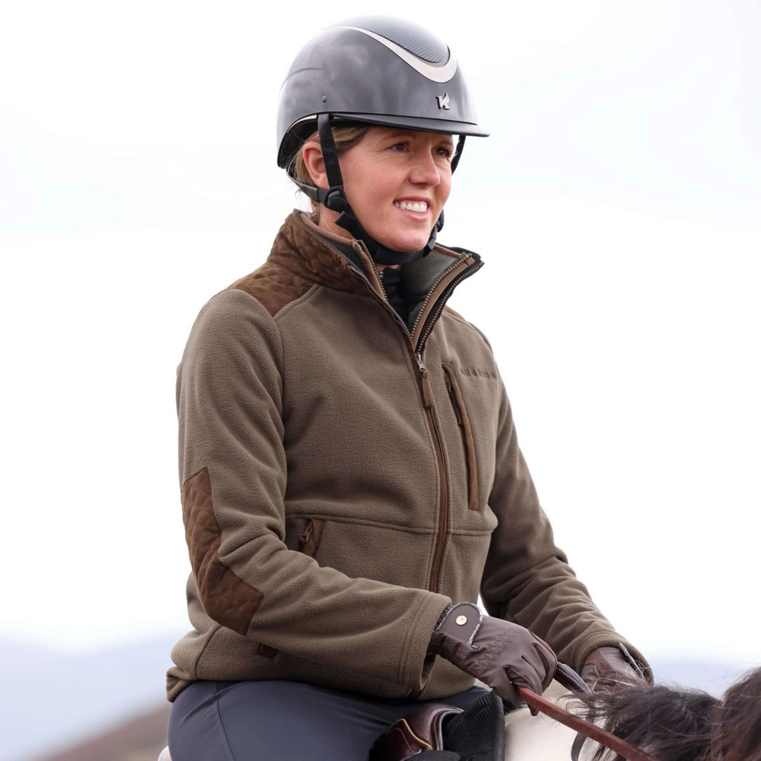 Aubrion by Shires Veste Heritage Fleece Olive foncé - Image 11