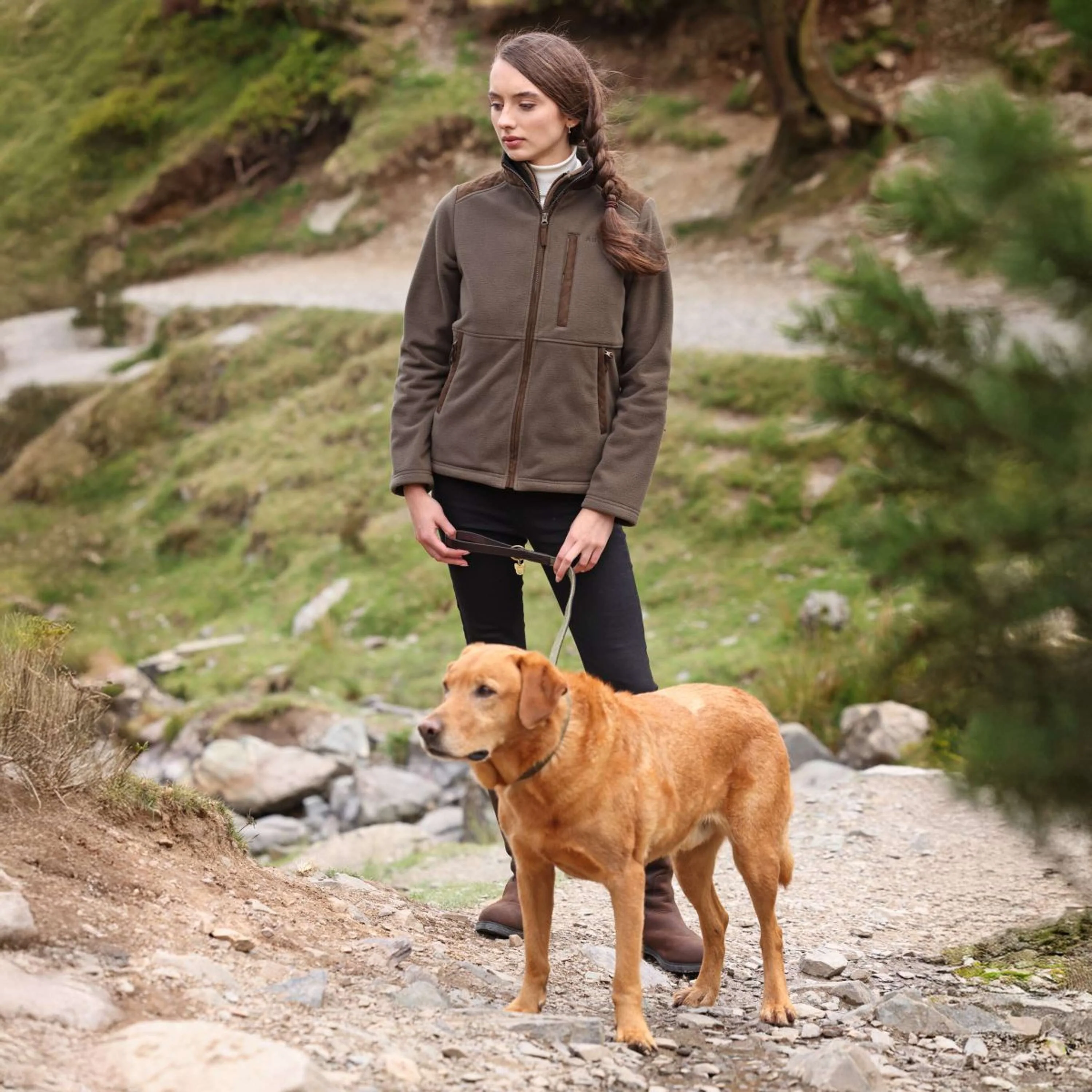 Aubrion by Shires Veste Heritage Fleece Olive foncé - Image 31