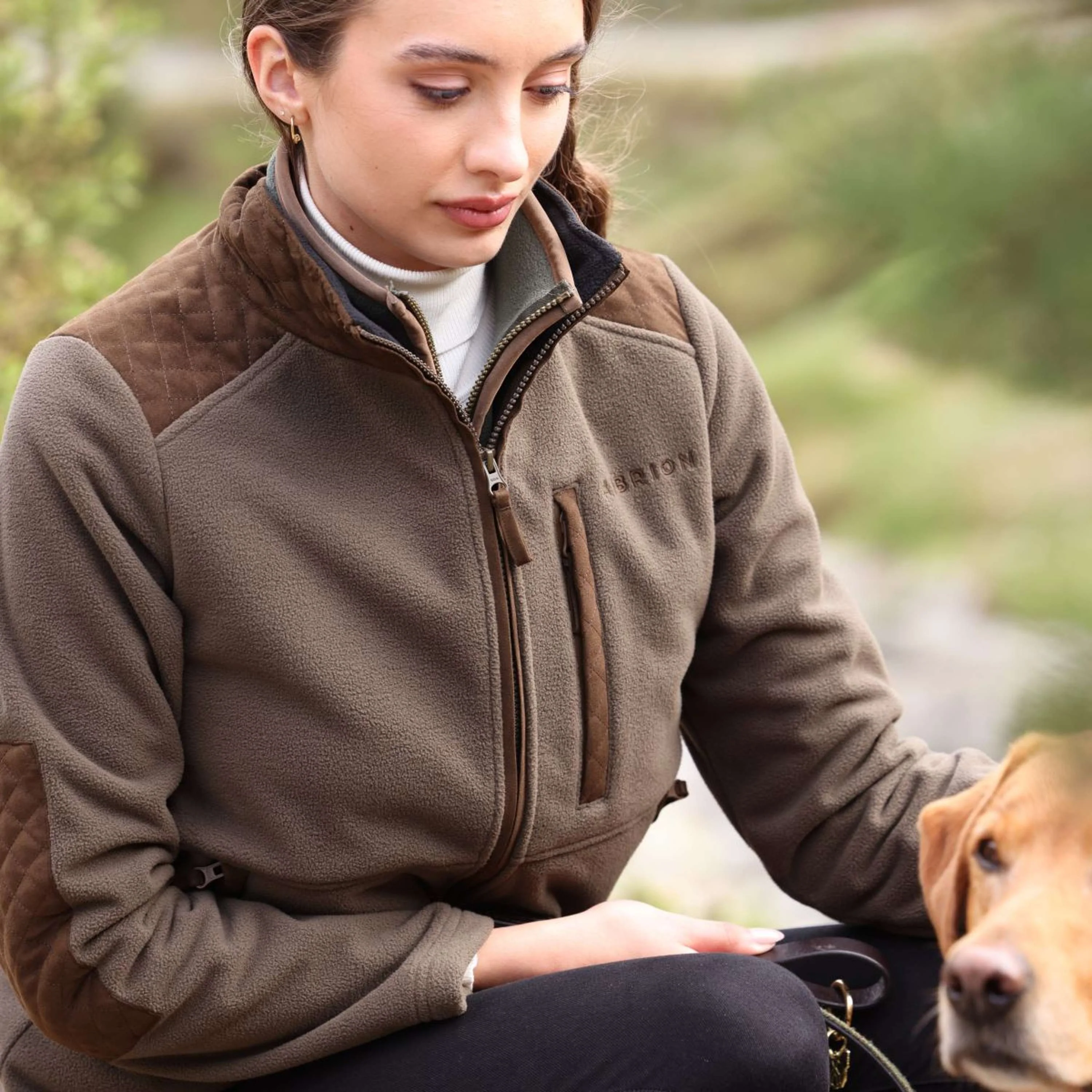 Aubrion by Shires Veste Heritage Fleece Olive foncé - Image 33