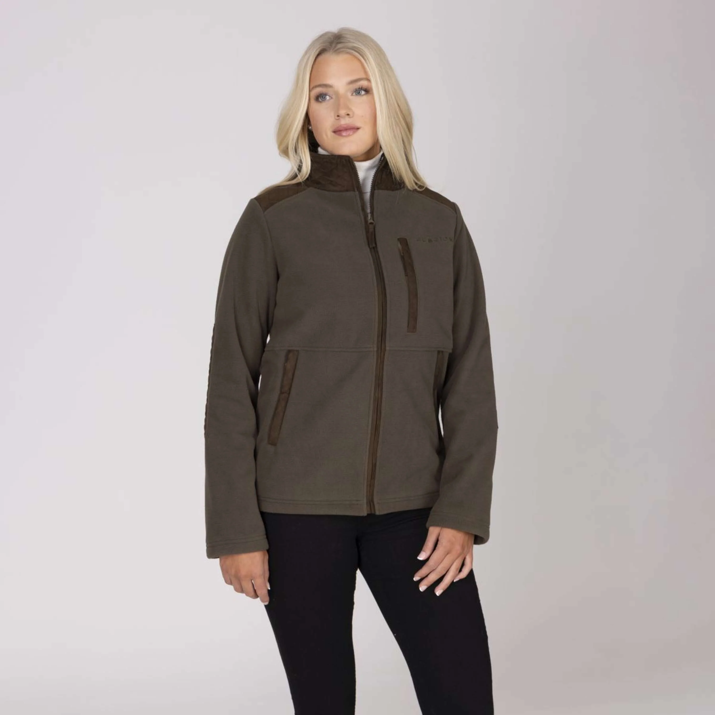 Aubrion by Shires Veste Heritage Fleece Olive foncé - Image 36