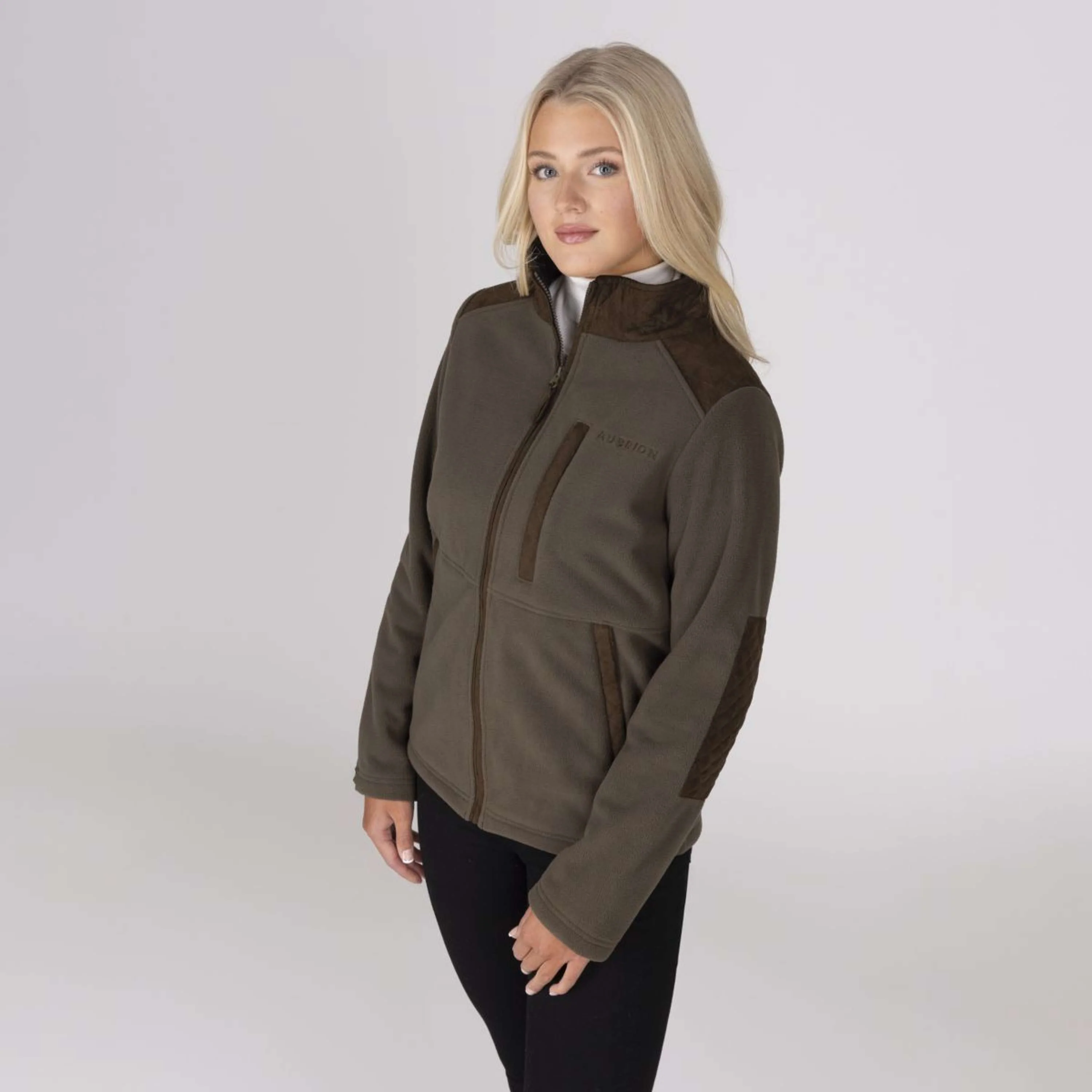 Aubrion by Shires Veste Heritage Fleece Olive foncé - Image 37