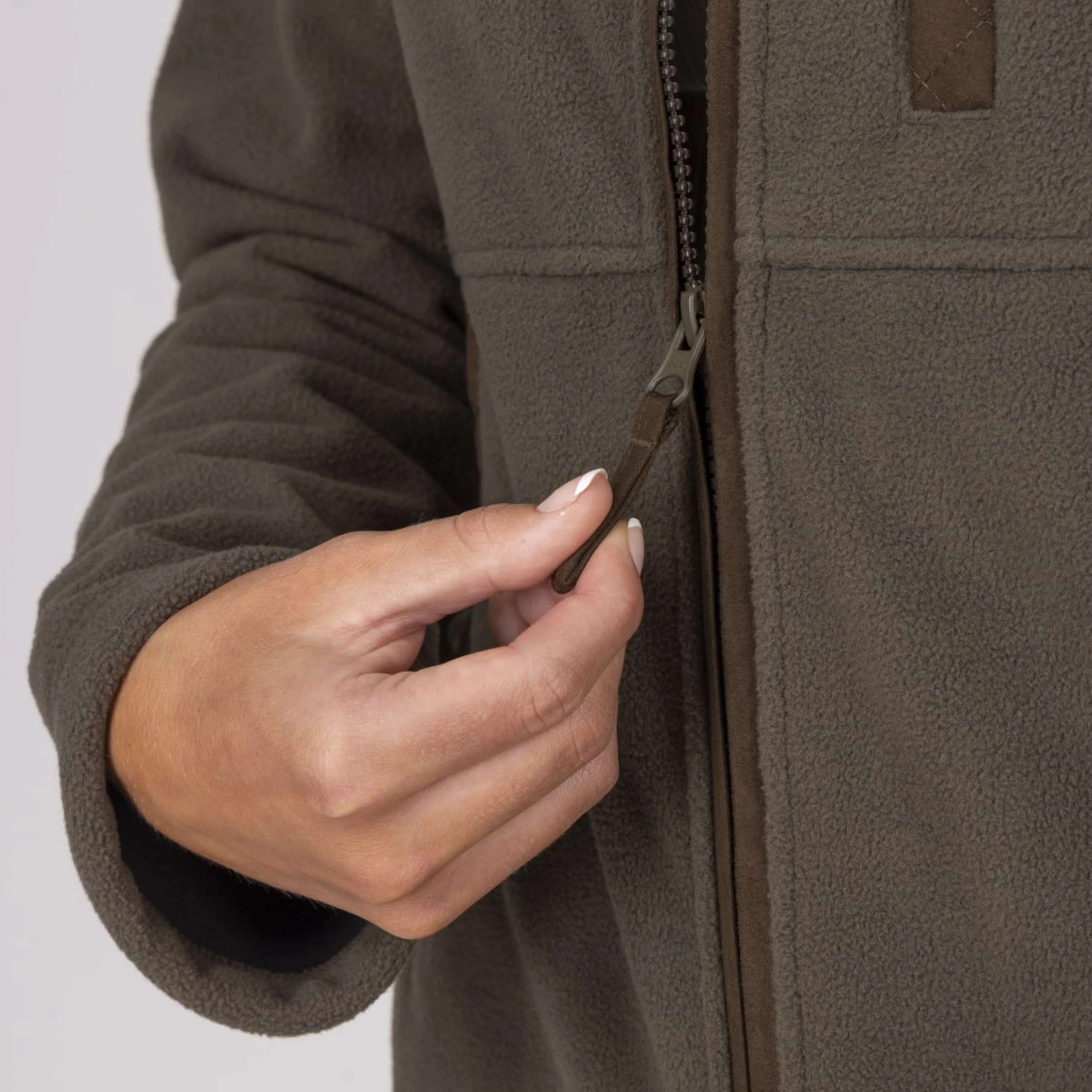 Aubrion by Shires Veste Heritage Fleece Olive foncé - Image 39