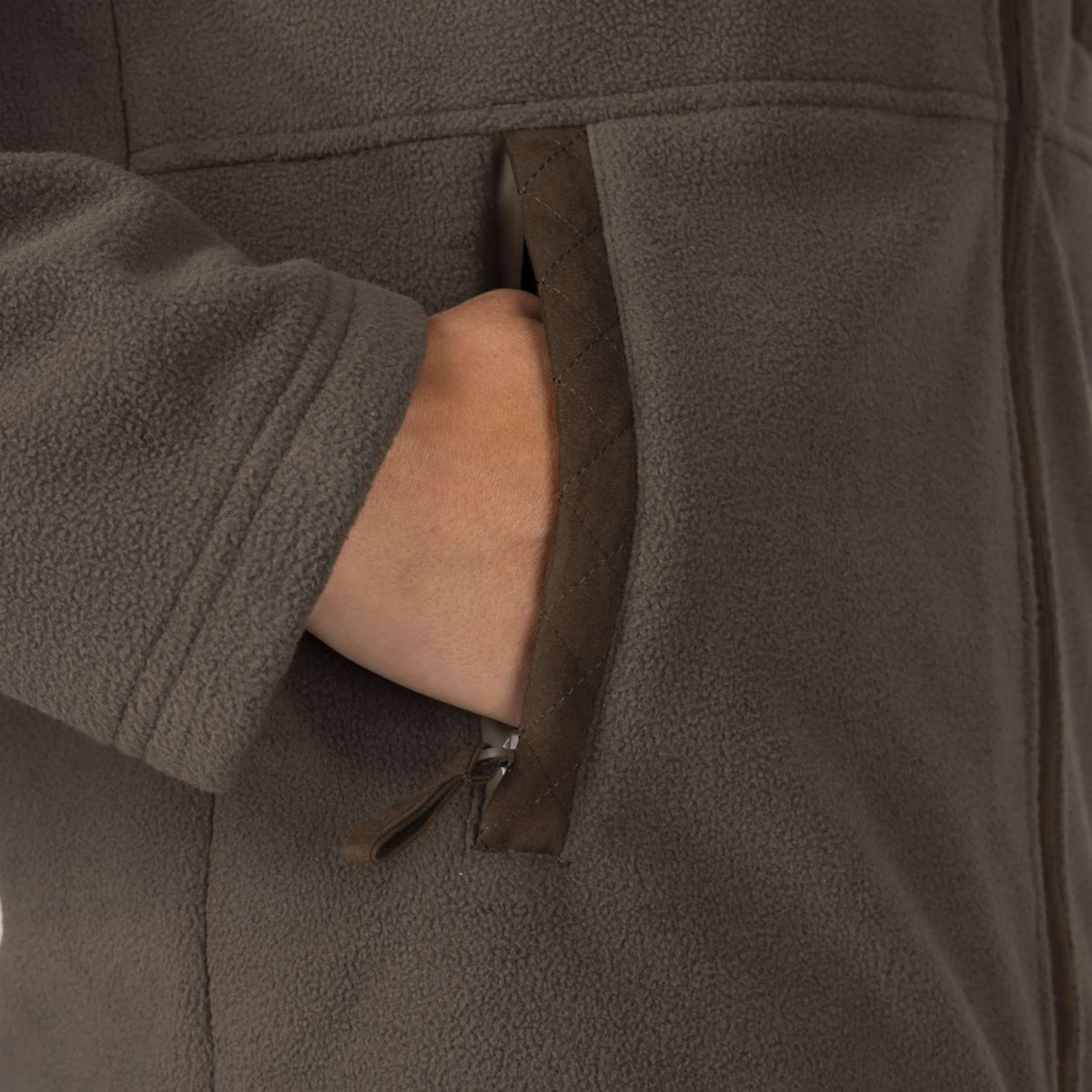 Aubrion by Shires Veste Heritage Fleece Olive foncé - Image 45
