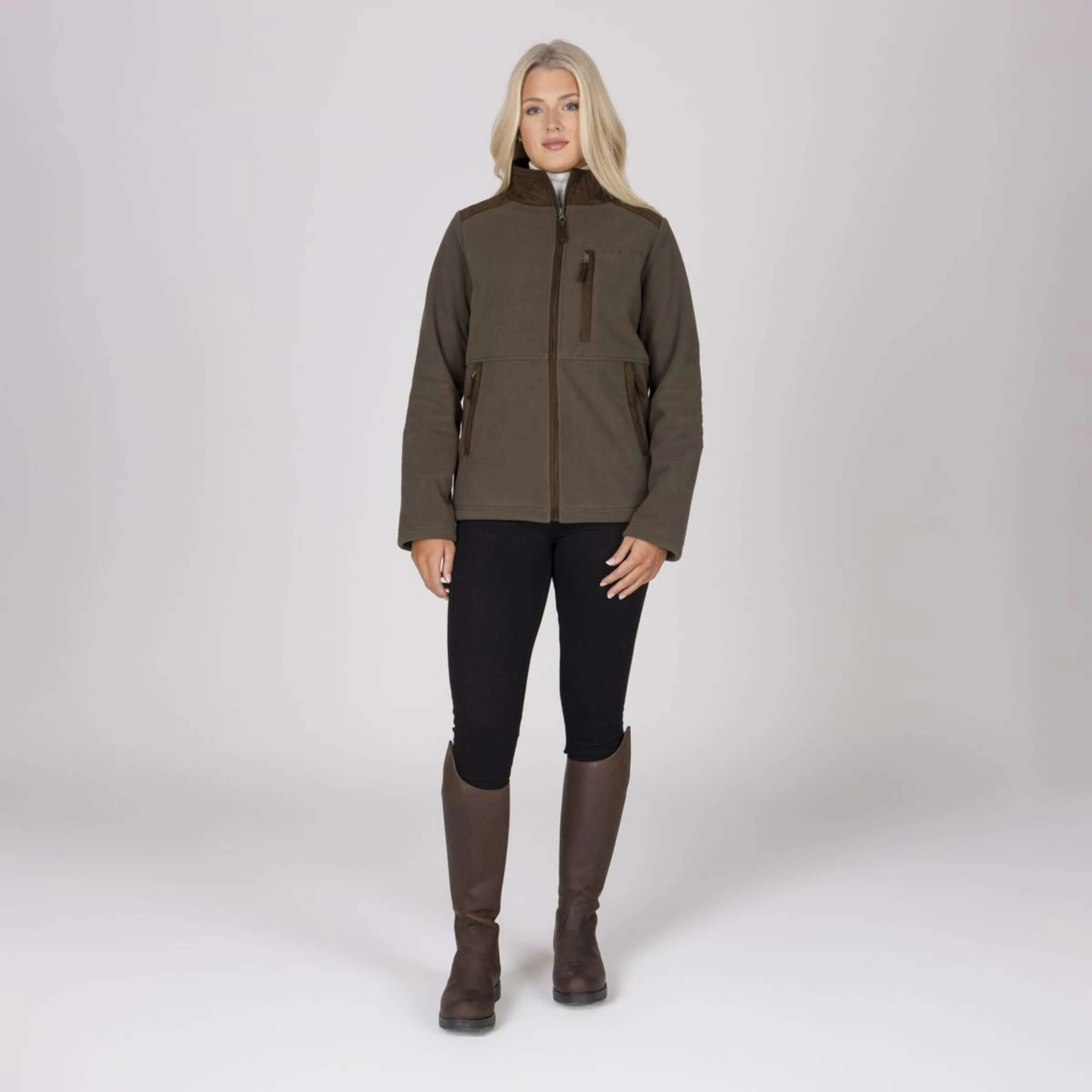 Aubrion by Shires Veste Heritage Fleece Olive foncé - Image 51