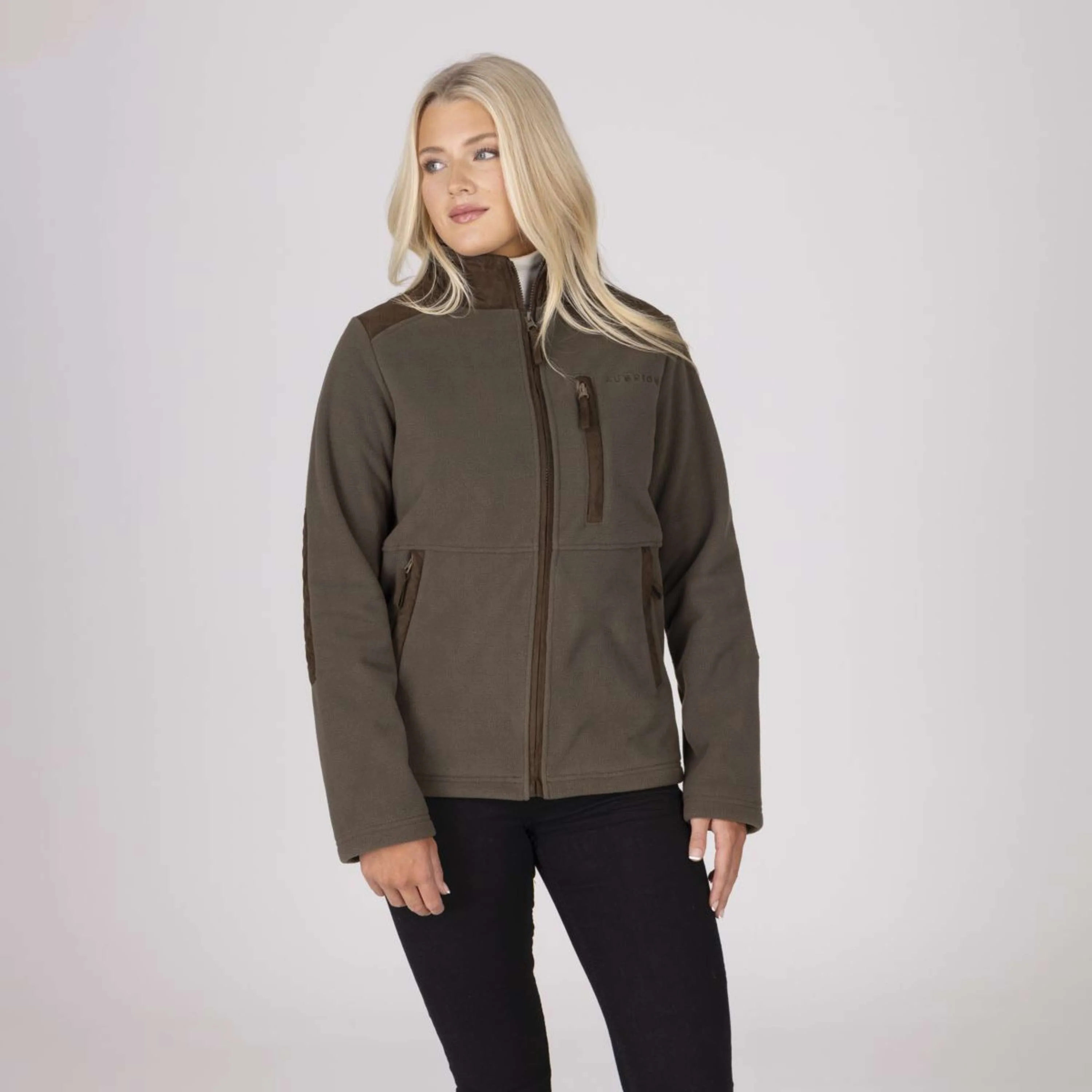 Aubrion by Shires Veste Heritage Fleece Olive foncé - Image 53