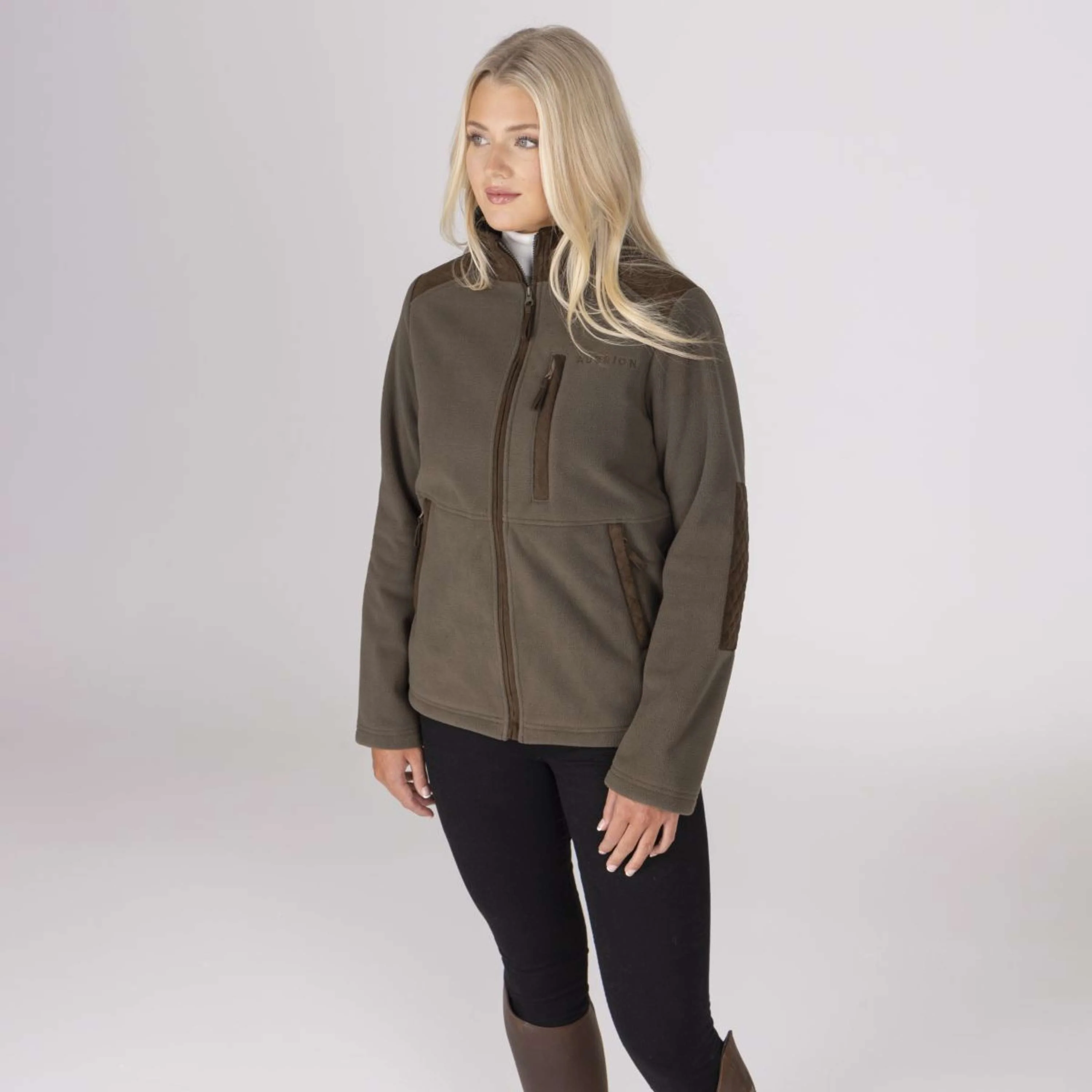 Aubrion by Shires Veste Heritage Fleece Olive foncé - Image 55