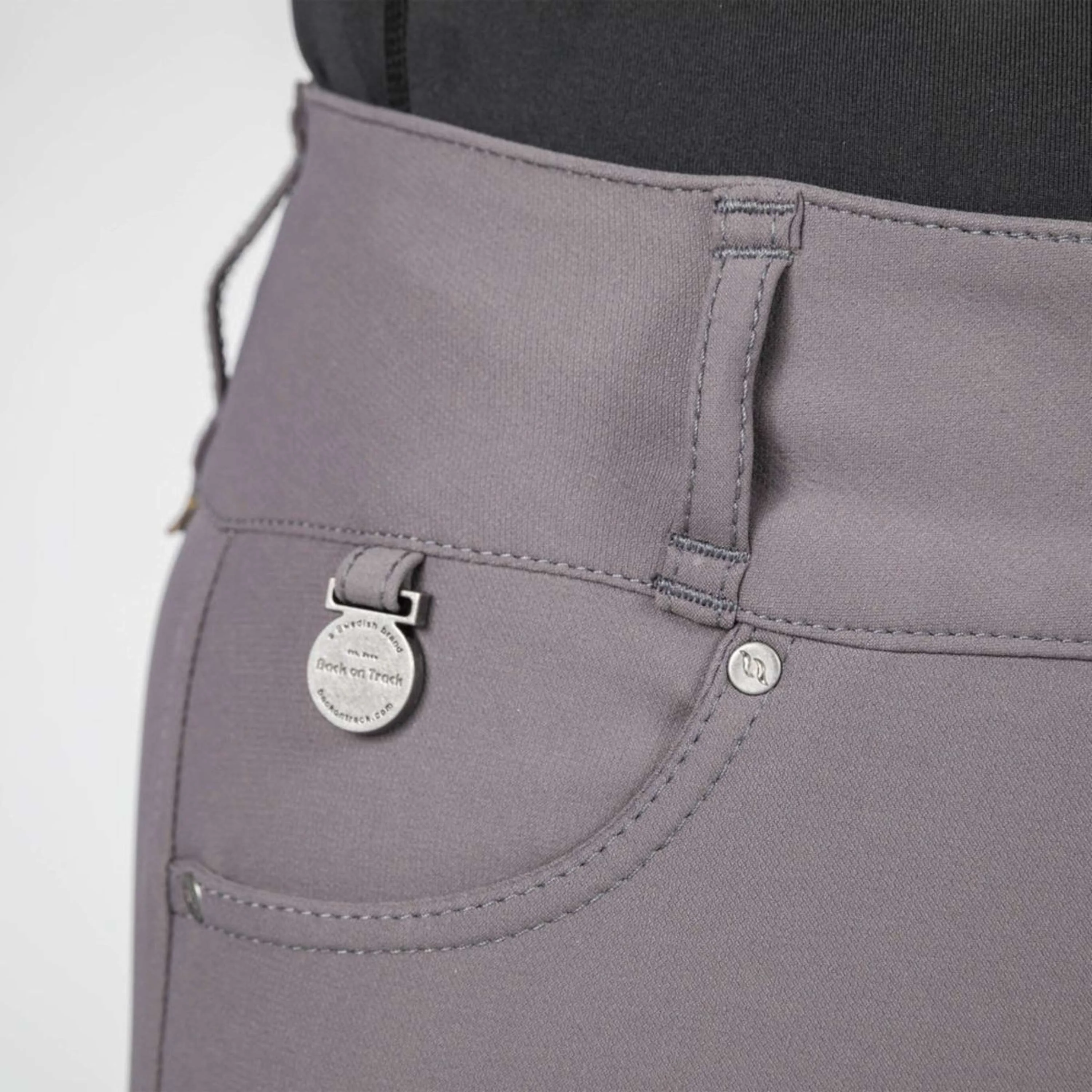 Back on Track Pantalon d'Équitation Julia Full Grip Gris - Image 4