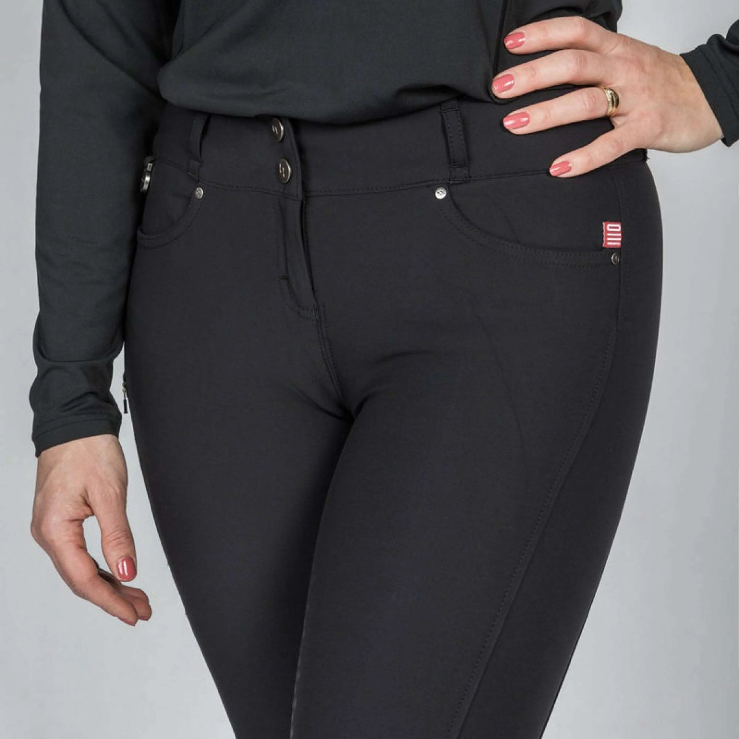 Back on Track Pantalon d'Équitation Julia Full Grip Noir - Image 5