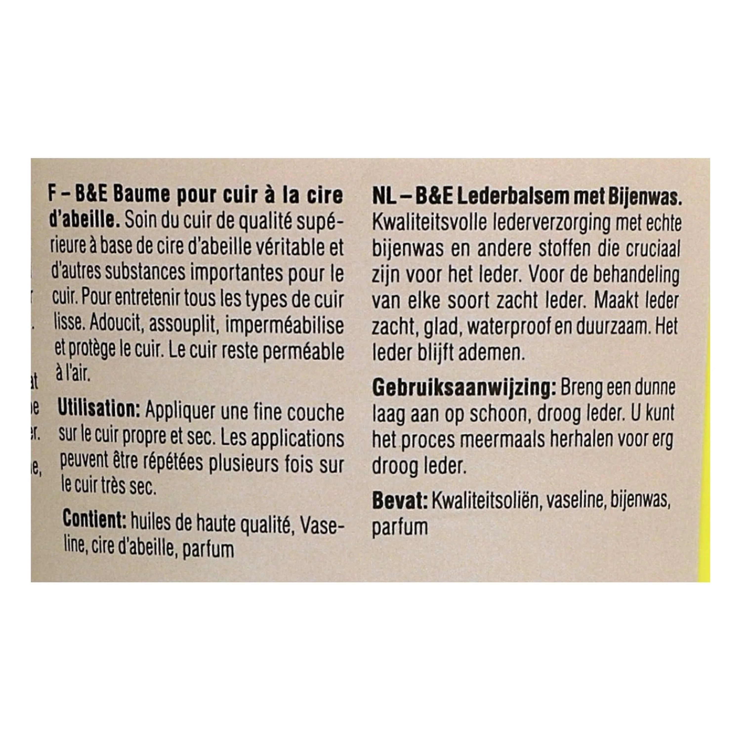 Bense & Eicke Baume pour Cuir avec Cire d'Abeille - Image 4