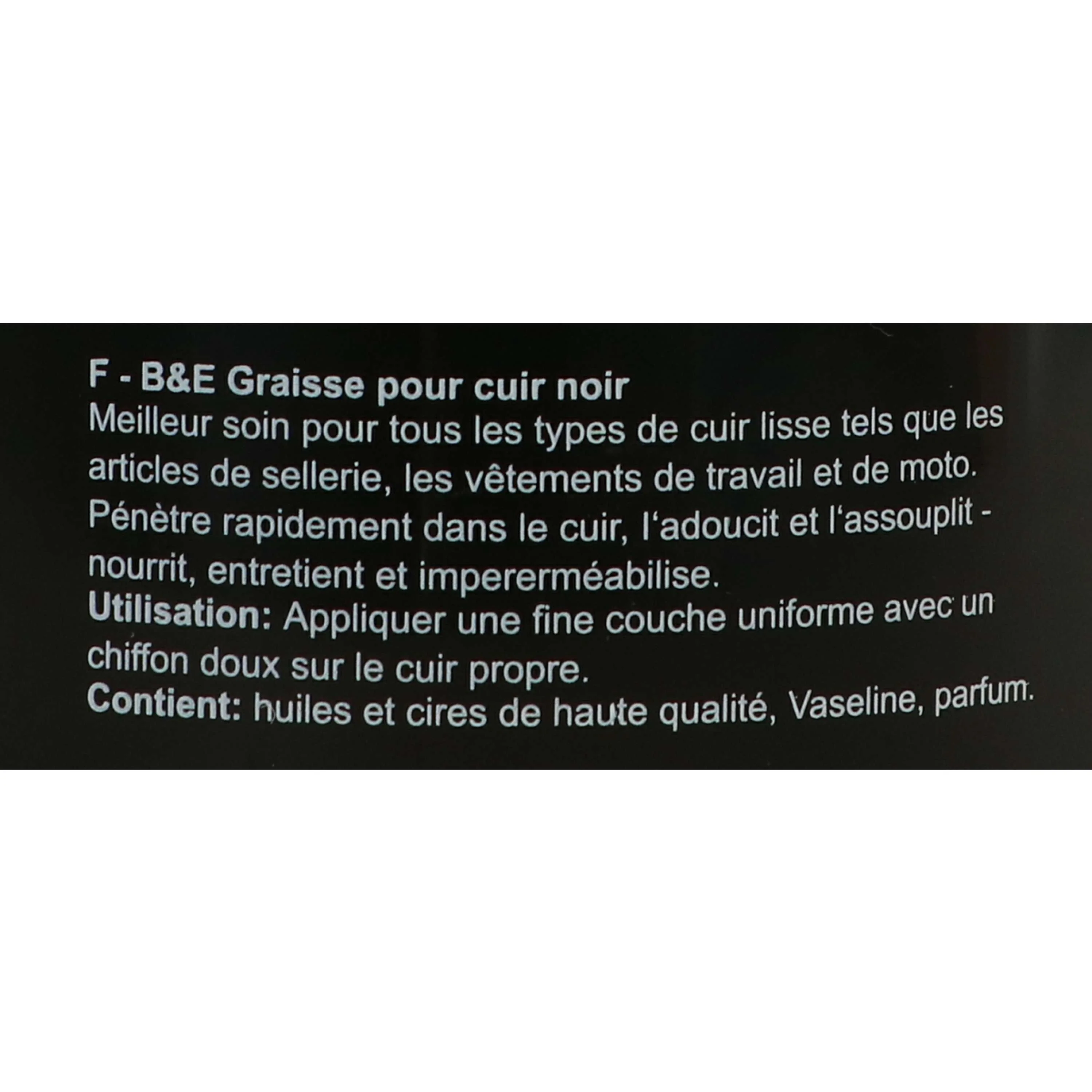 Bense & Eicke Graisse pour Cuir Noir - Image 4