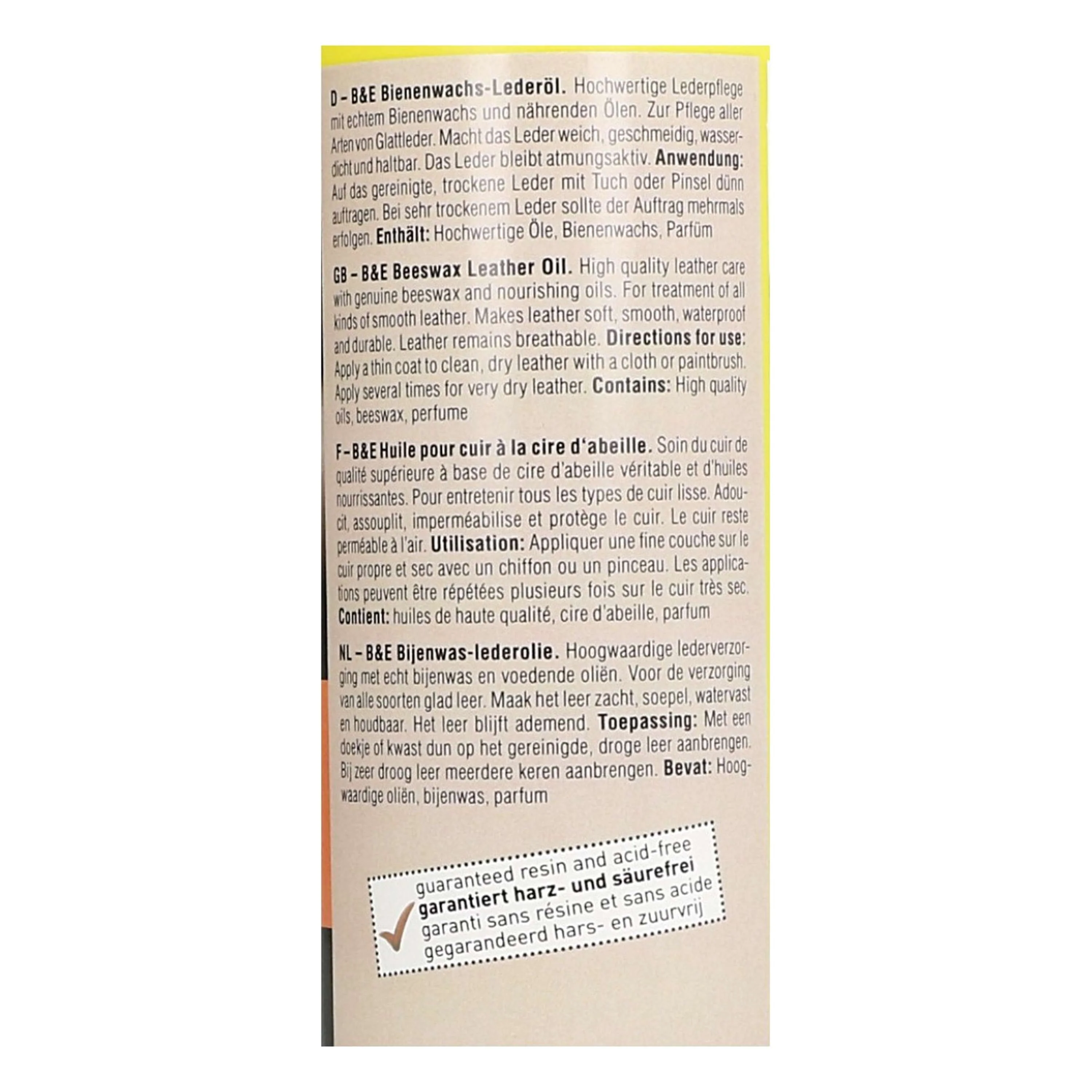 Bense & Eicke Huile pour Cuir avec Cire d'Abeille - Image 3