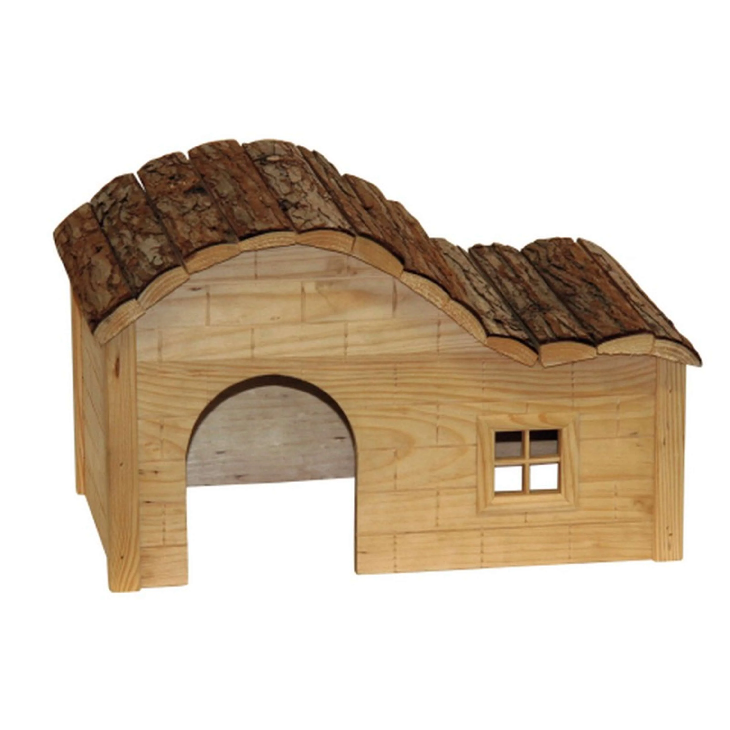 Kerbl Rabbit House Nature with Wavy Roof Wood Bois - Image 3