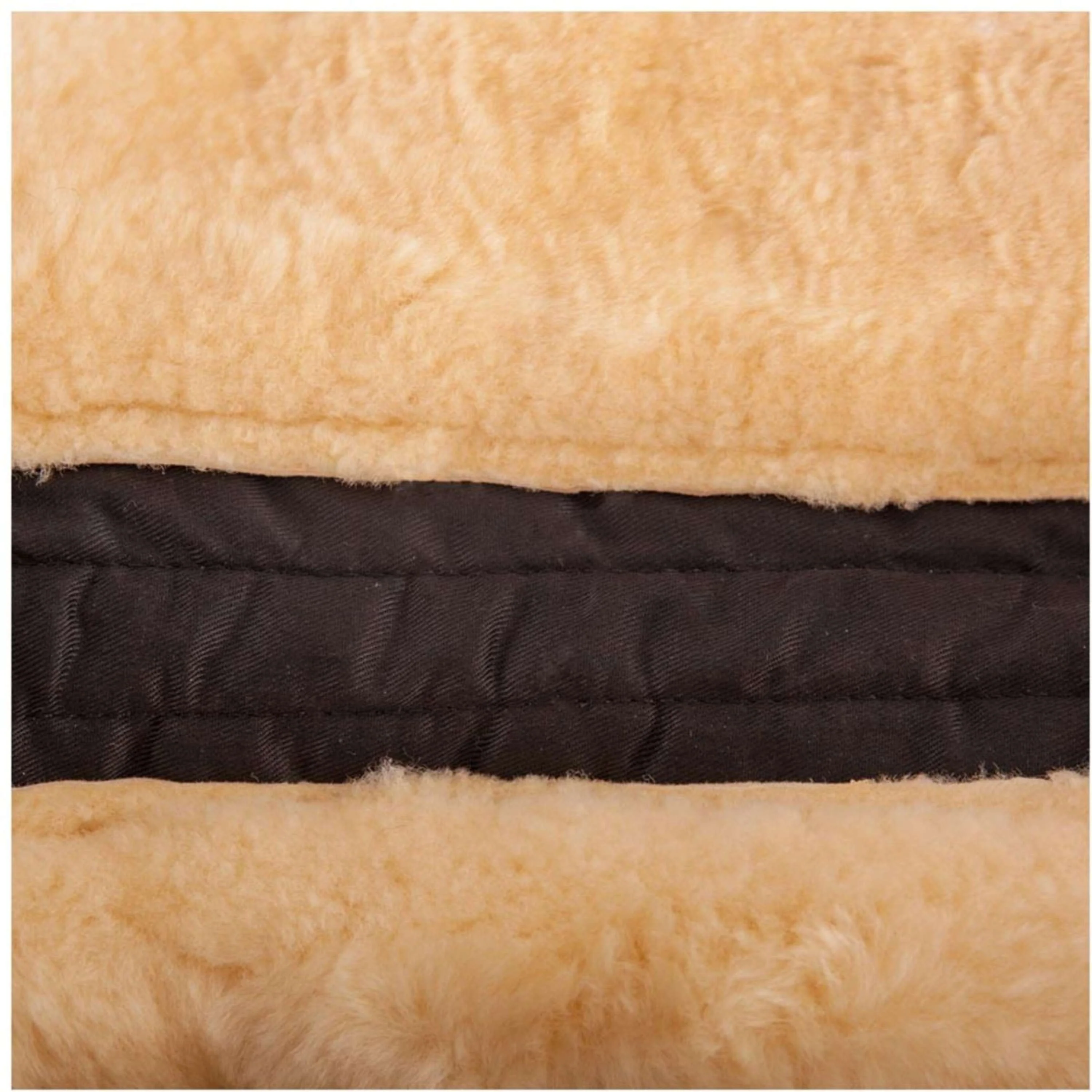BR Amortisseur Sheepskin Coussins Noir/Naturel - Image 4