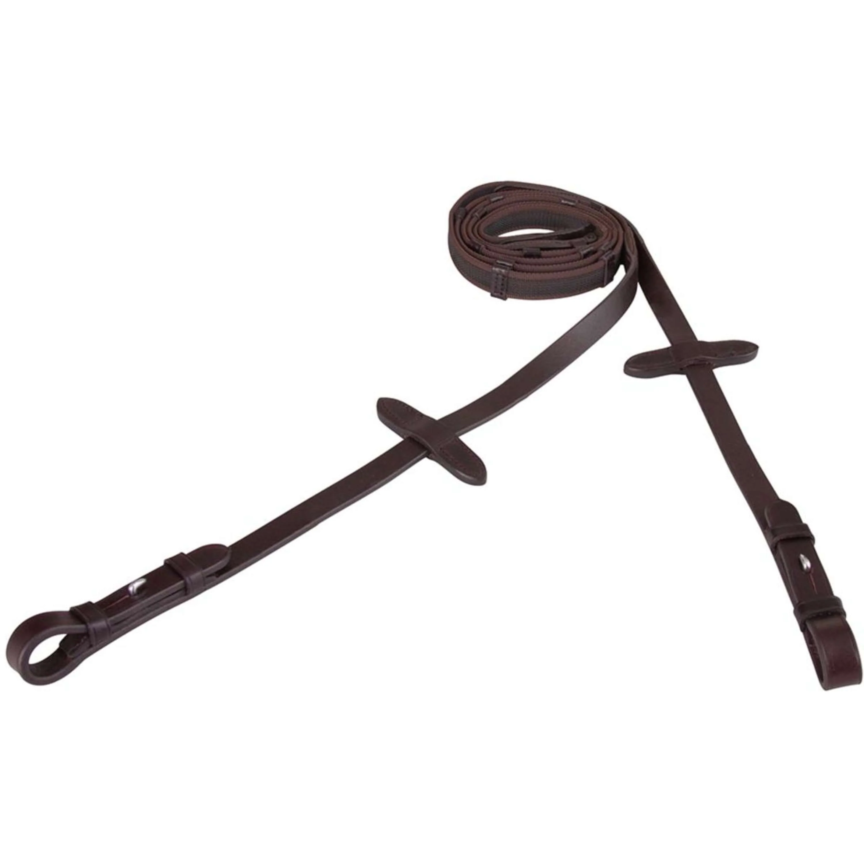 BR Rênes  Linge 19mm Antidérapant Fermeture E Marron/Argent - Image 3