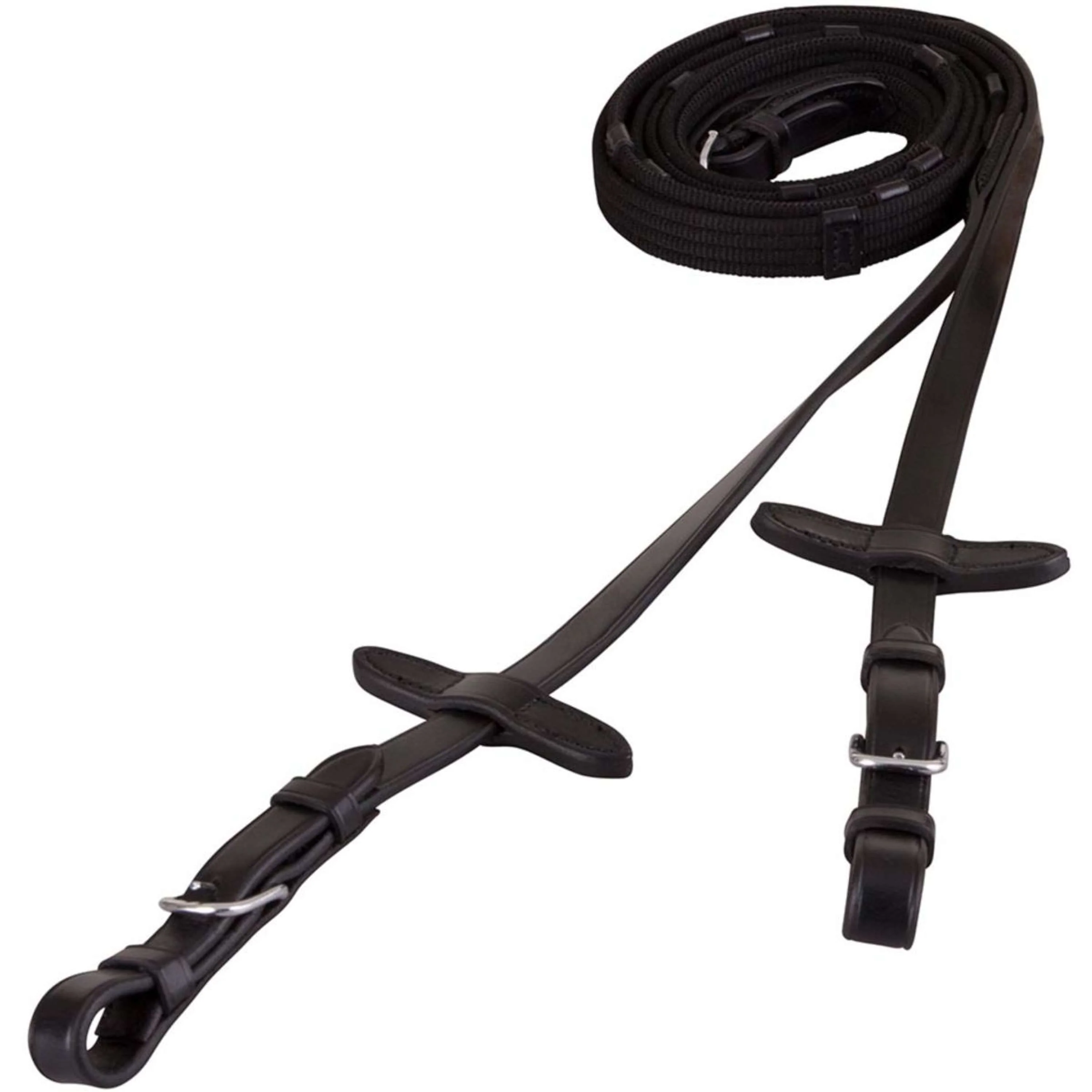 BR Rênes Linge 19mm Boucles Rondes Noir/Argent - Image 3