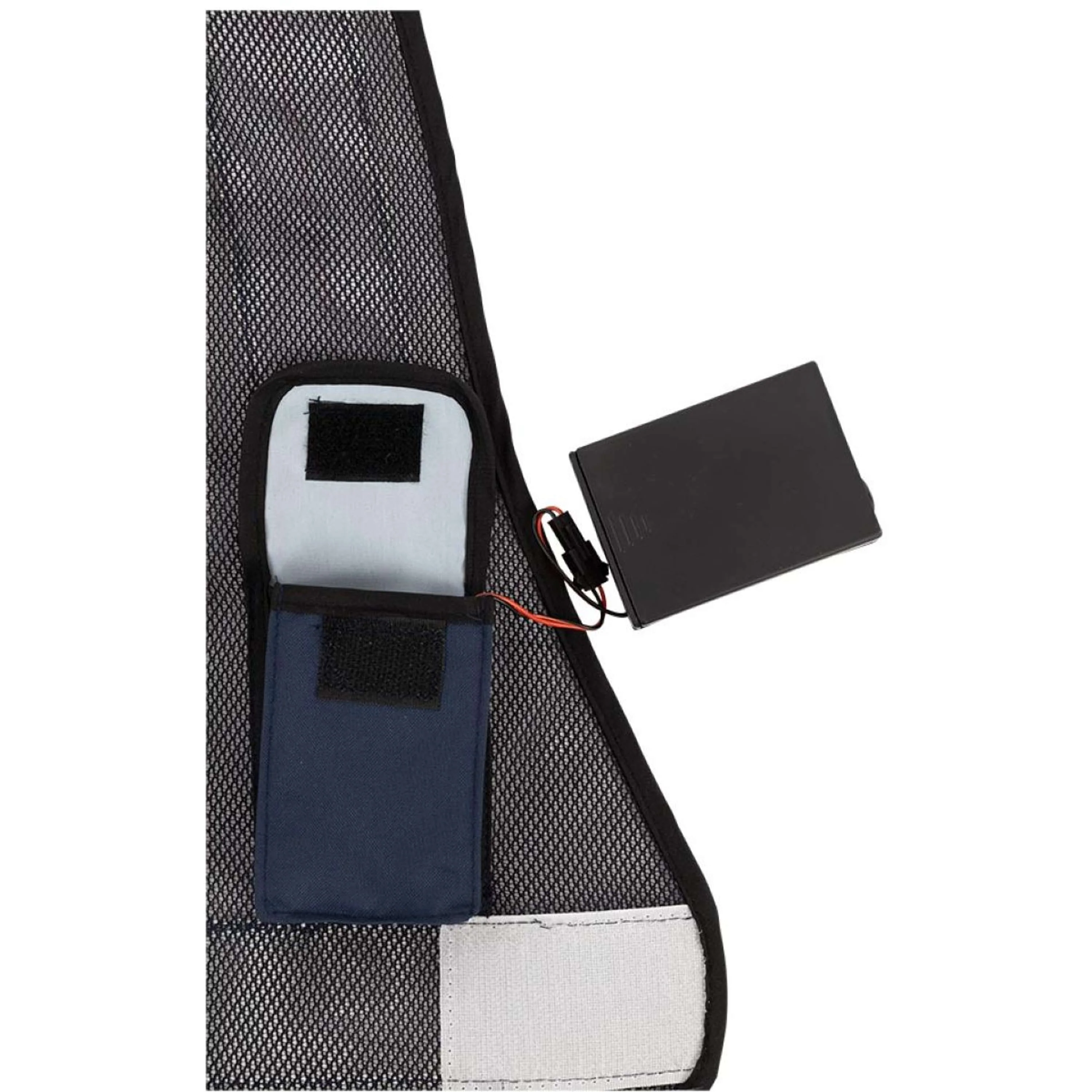 BR Gilet de Sécurité Réfléchissant avec Éclairage LED Noir/Argent - Image 2