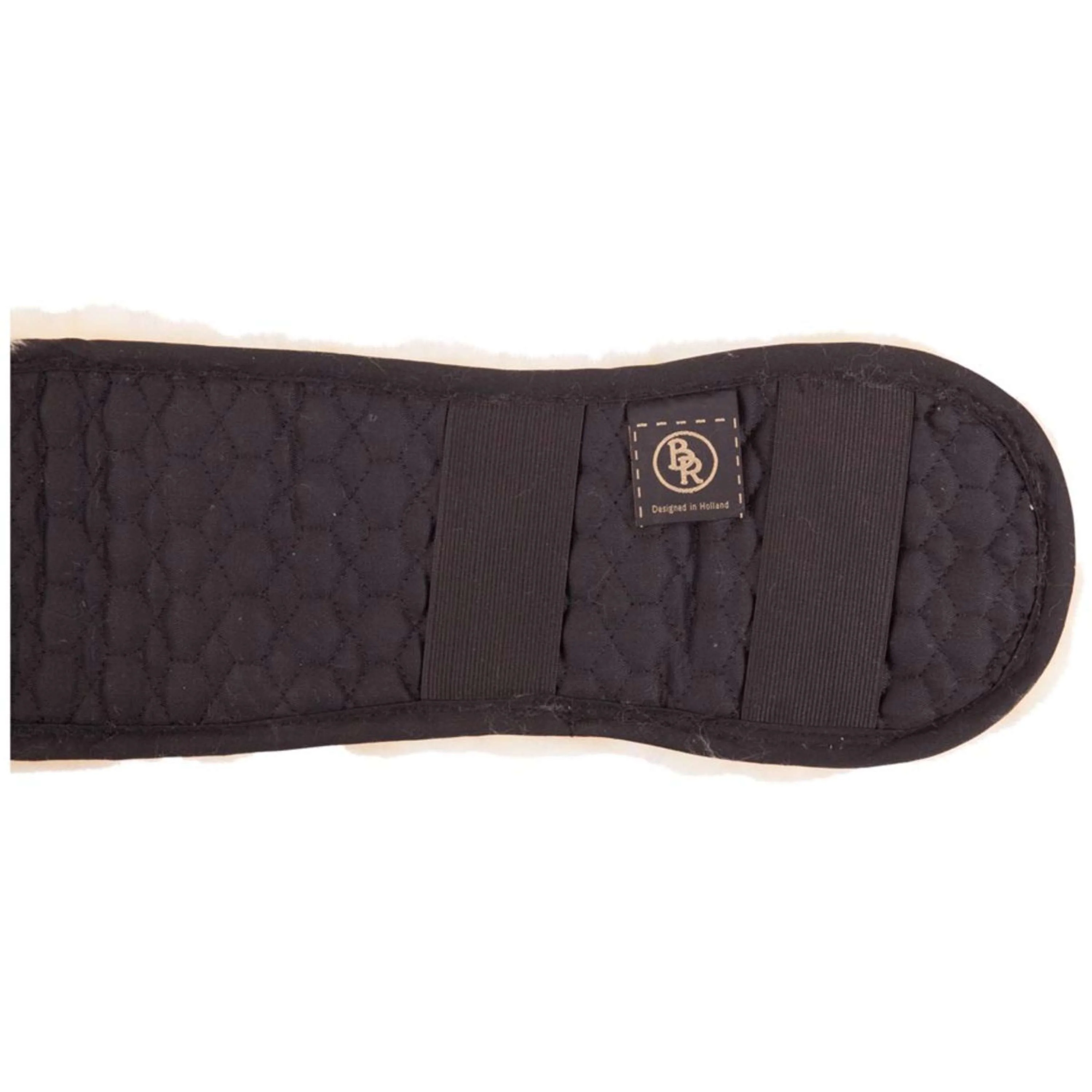 BR Housse de Sangle Dressage Sheepskin Préformée Noir/Naturel - Image 2