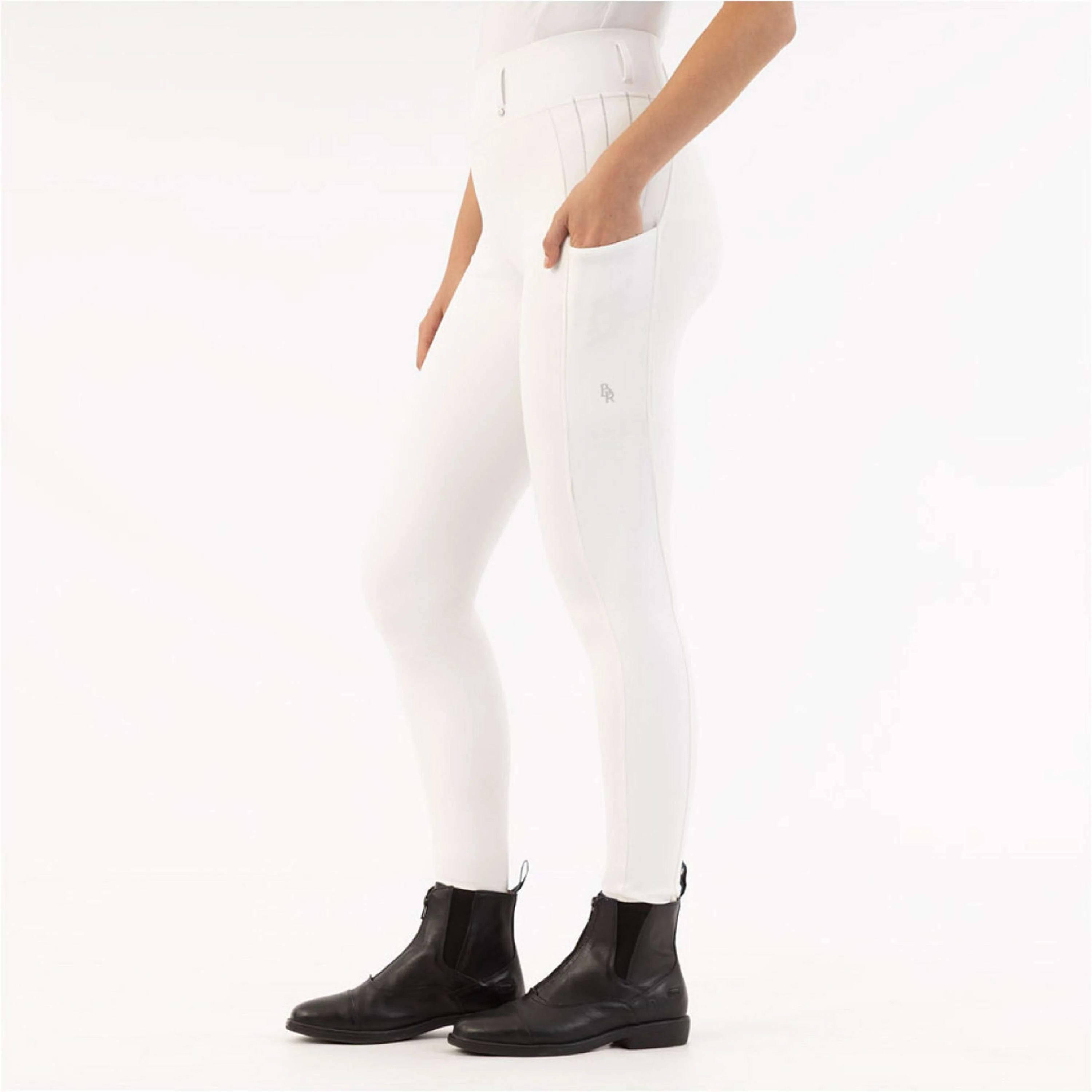 BR Legging d'Équitation Kelly Full Grip Lucent White - Image 4