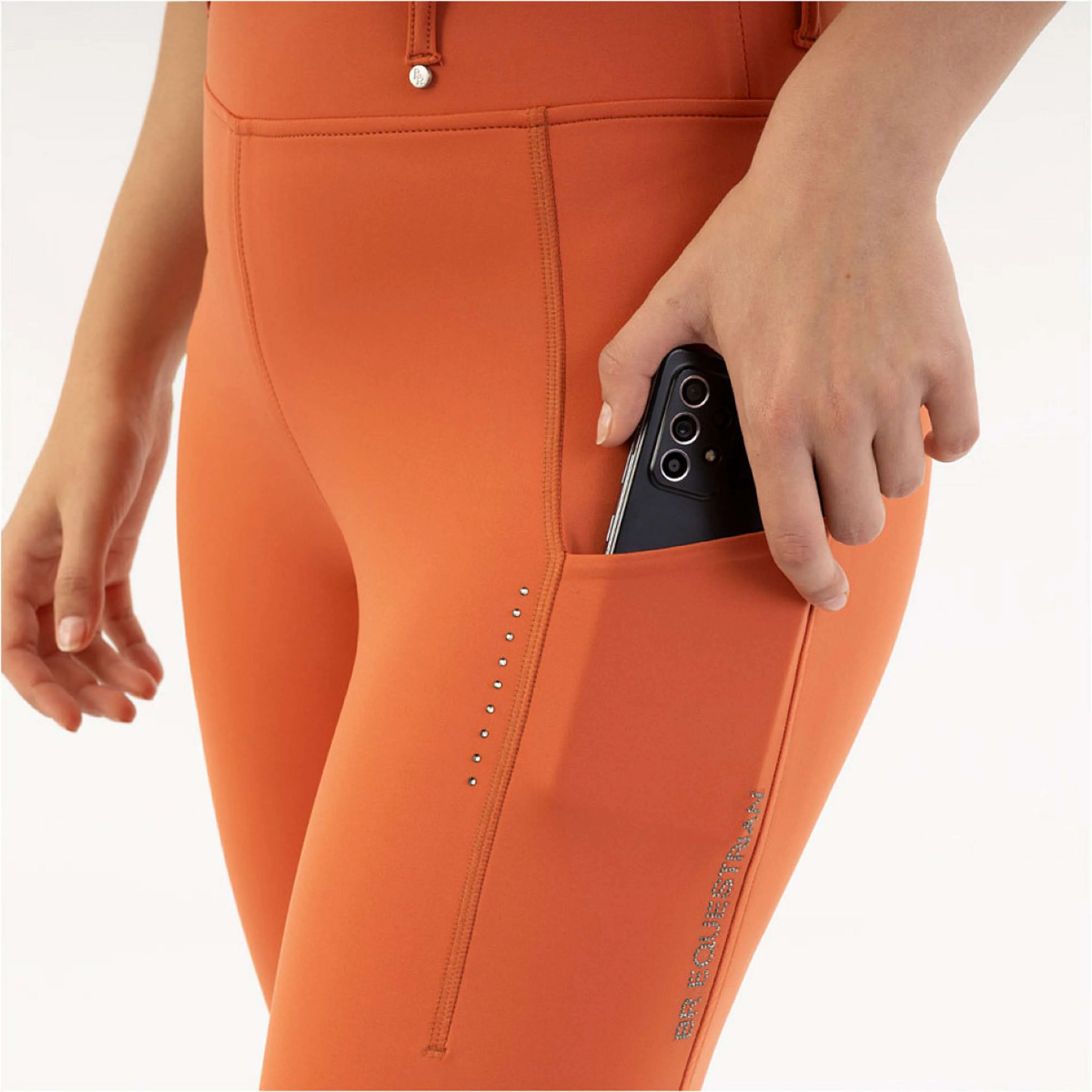 BR Legging d'Équitation Kimore Full Grip Mecca Orange - Image 5