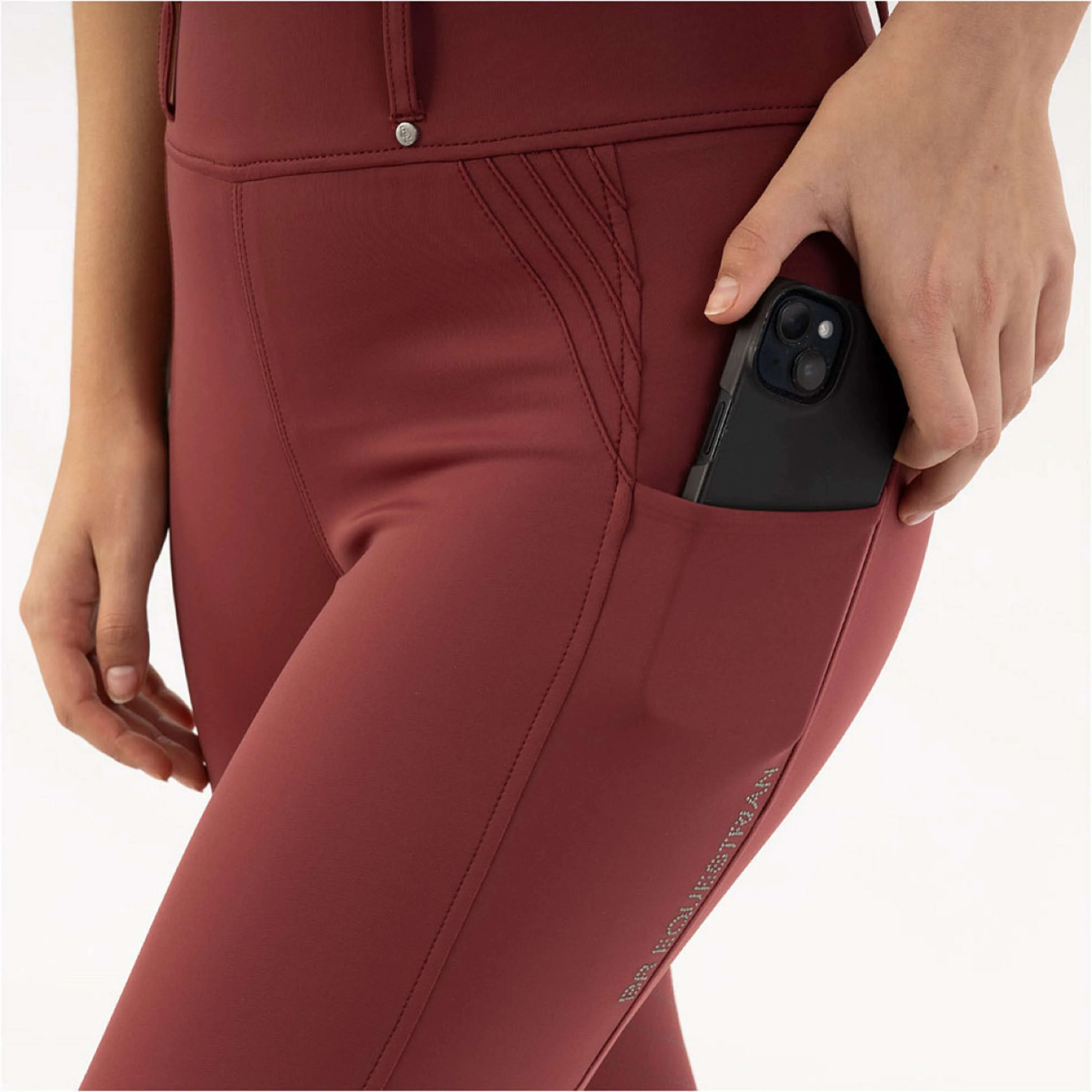 BR Legging d'Équitation Krista Full Grip New Maroon - Image 4