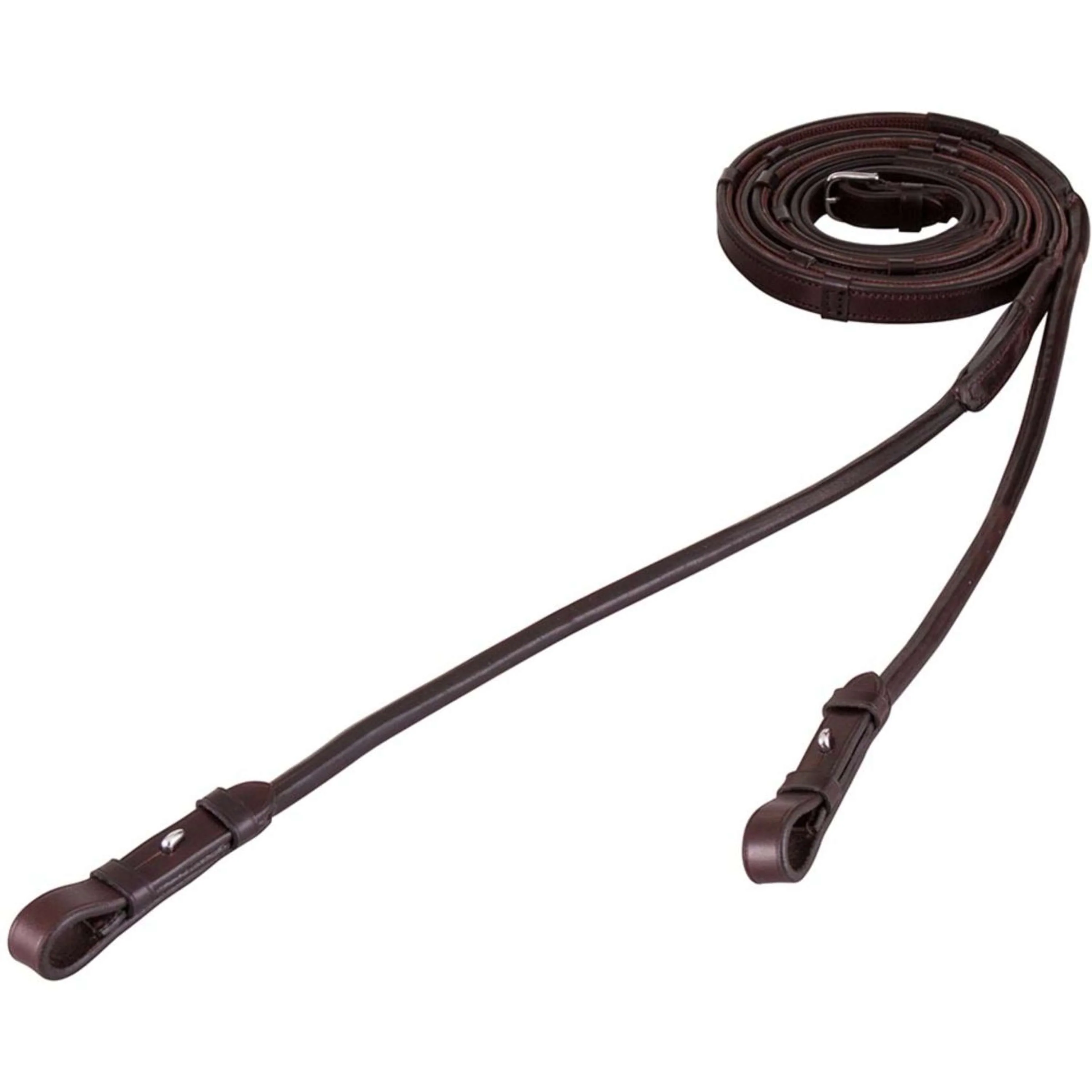 BR Rênes de Dressage Cuir Antidérapant Marron - Image 3
