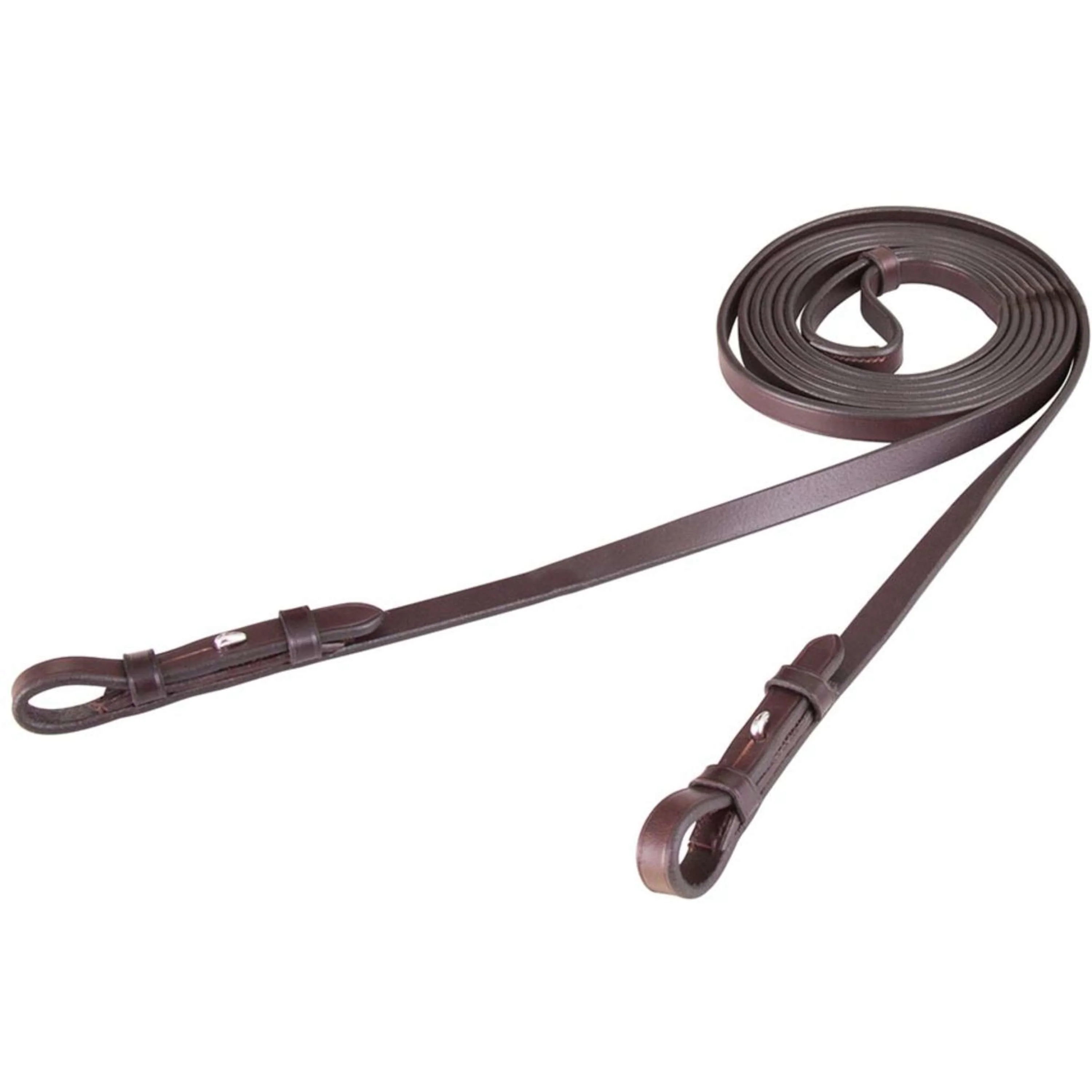 BR Rênes de Dressage Cuir Fermé 13mm Blind Marron/Argent - Image 3