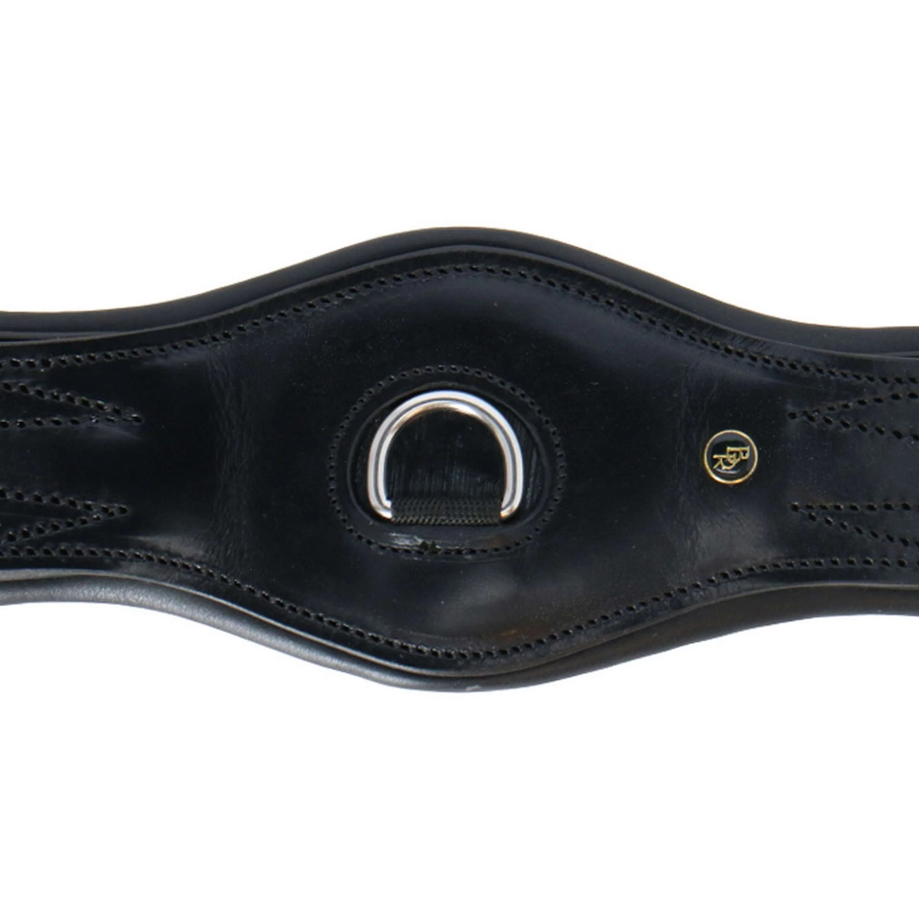 BR Sangle de Dressage Durham 2 Côtés Élastique Noir/Argent - Image 4