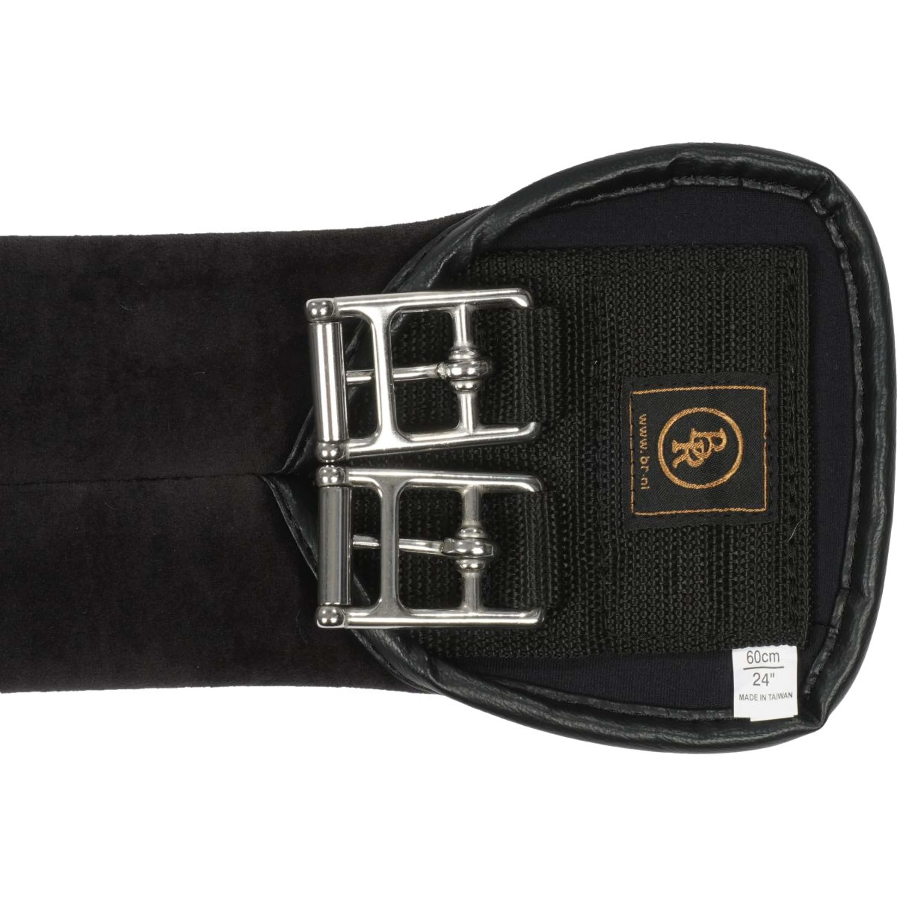 BR Sangle de Dressage Néoprène /Velours SS Boucles Noir - Image 6