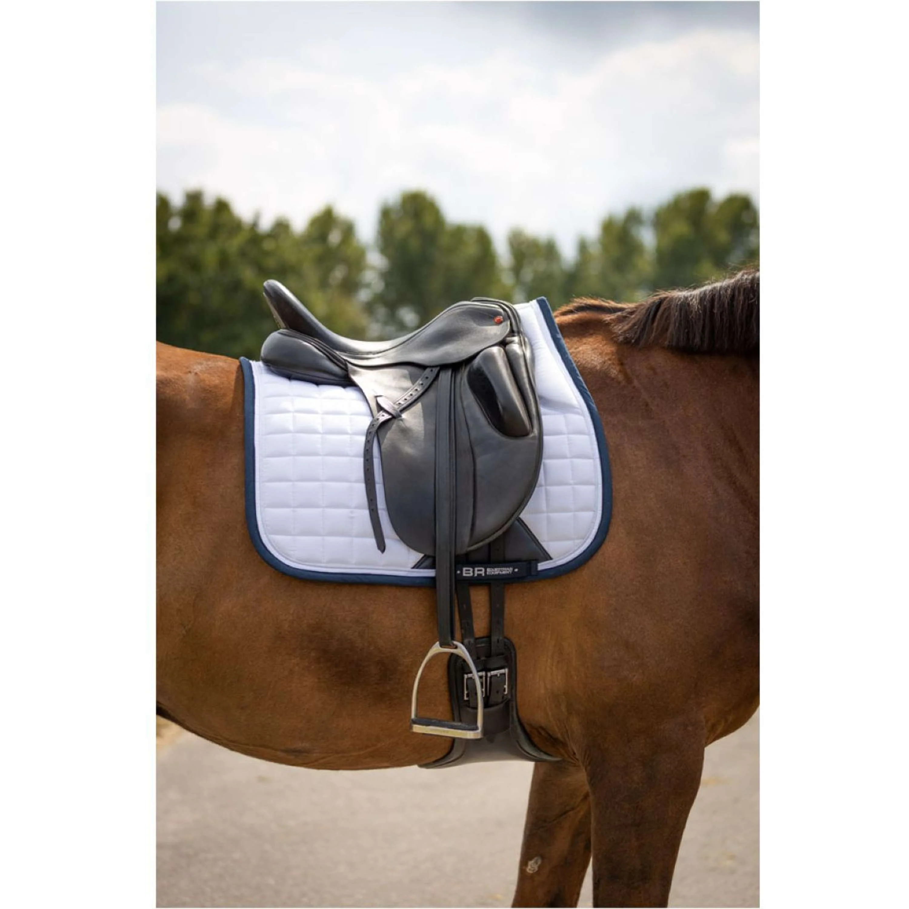BR Tapis de Selle C-Wear Saltillo Dressage Blanc - Image 4