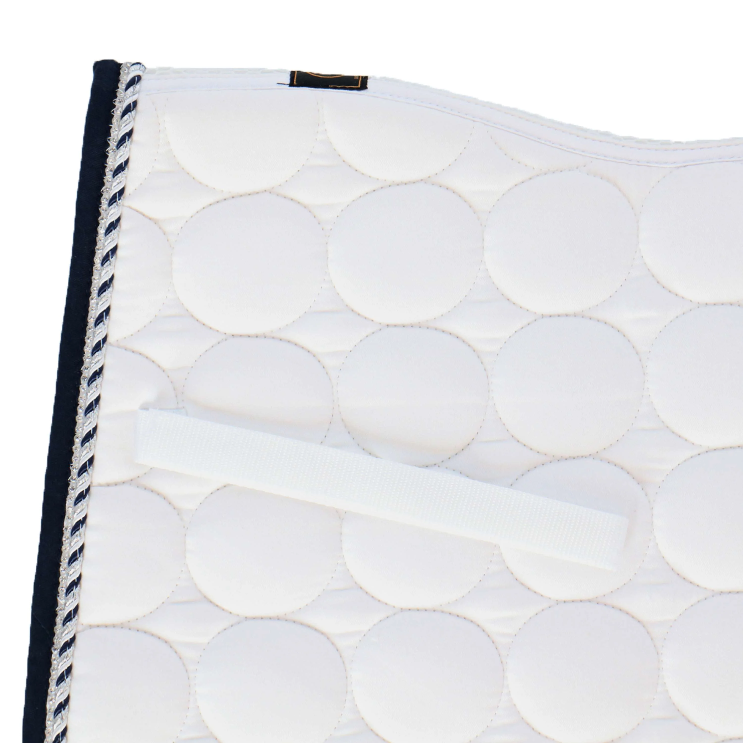 BR Tapis de Selle Galway C-Wear Dressage Blanc/Marin - Image 3