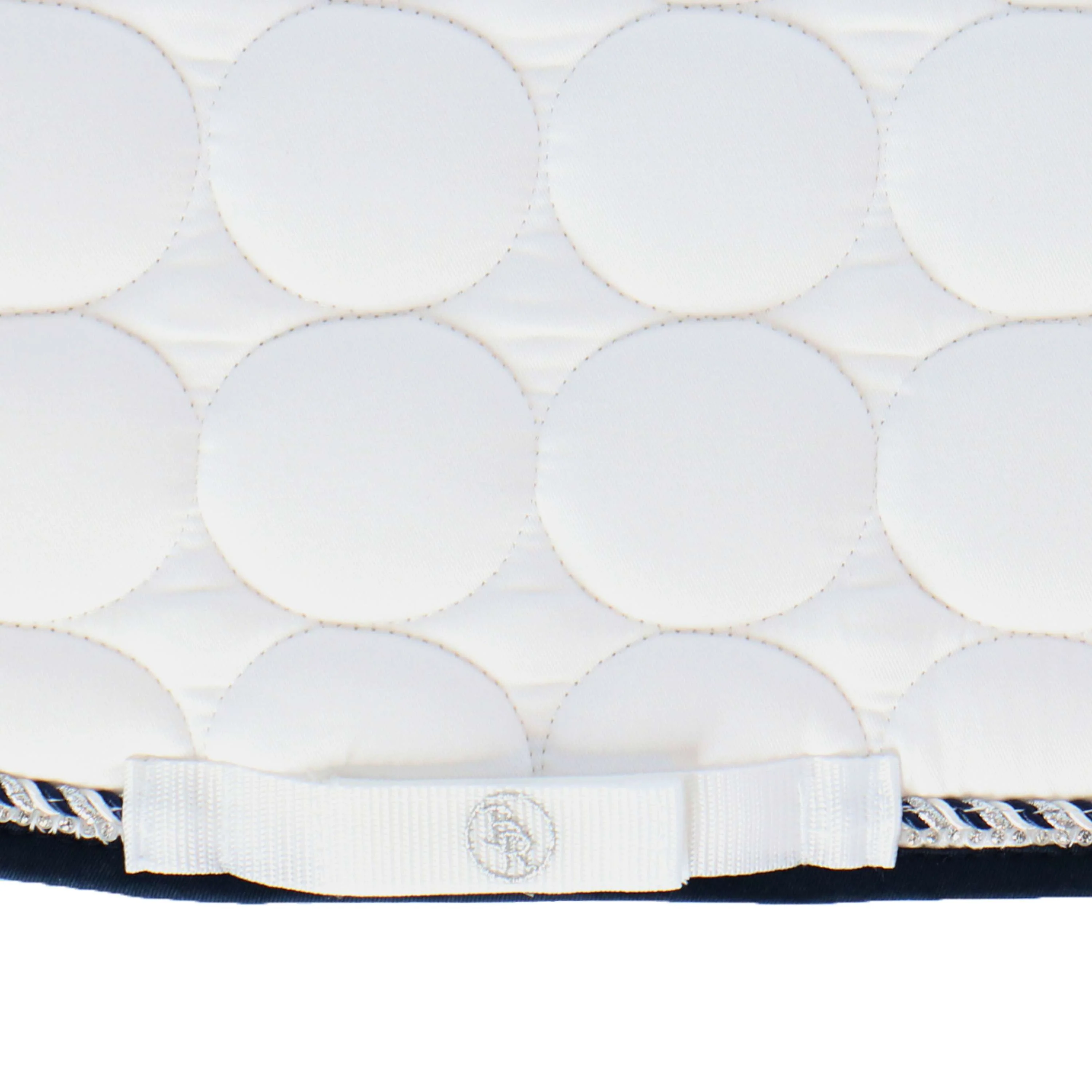 BR Tapis de Selle Galway C-Wear Dressage Blanc/Marin - Image 4