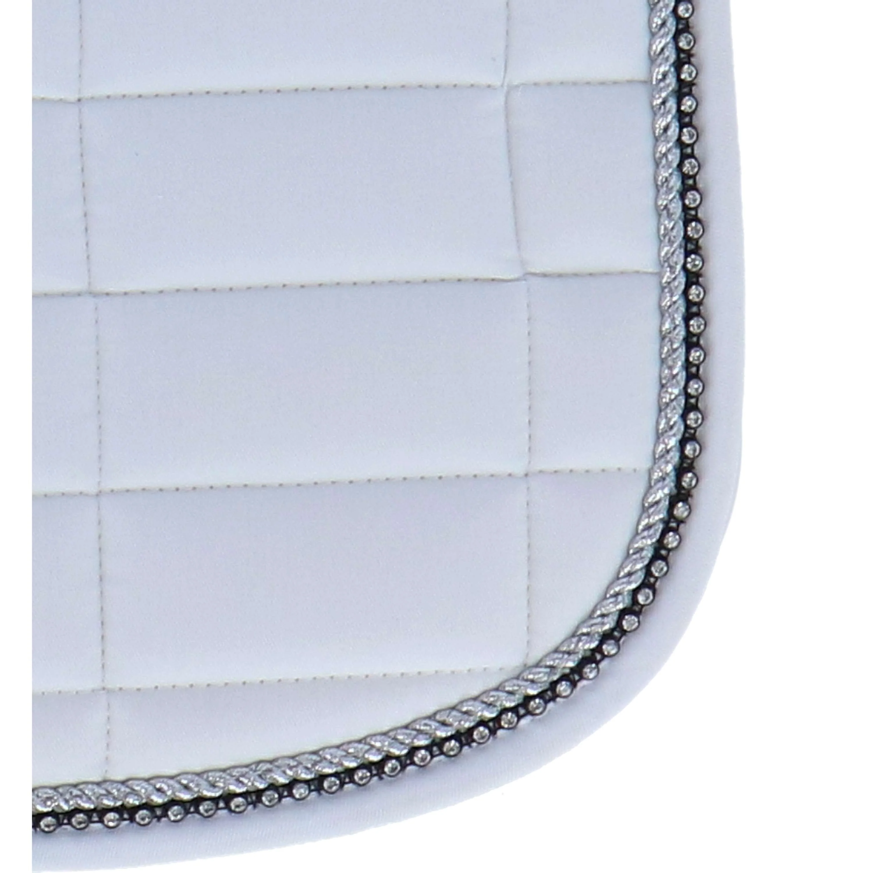 BR Tapis de Selle Glamour Chic Dressage Blanc - Image 4