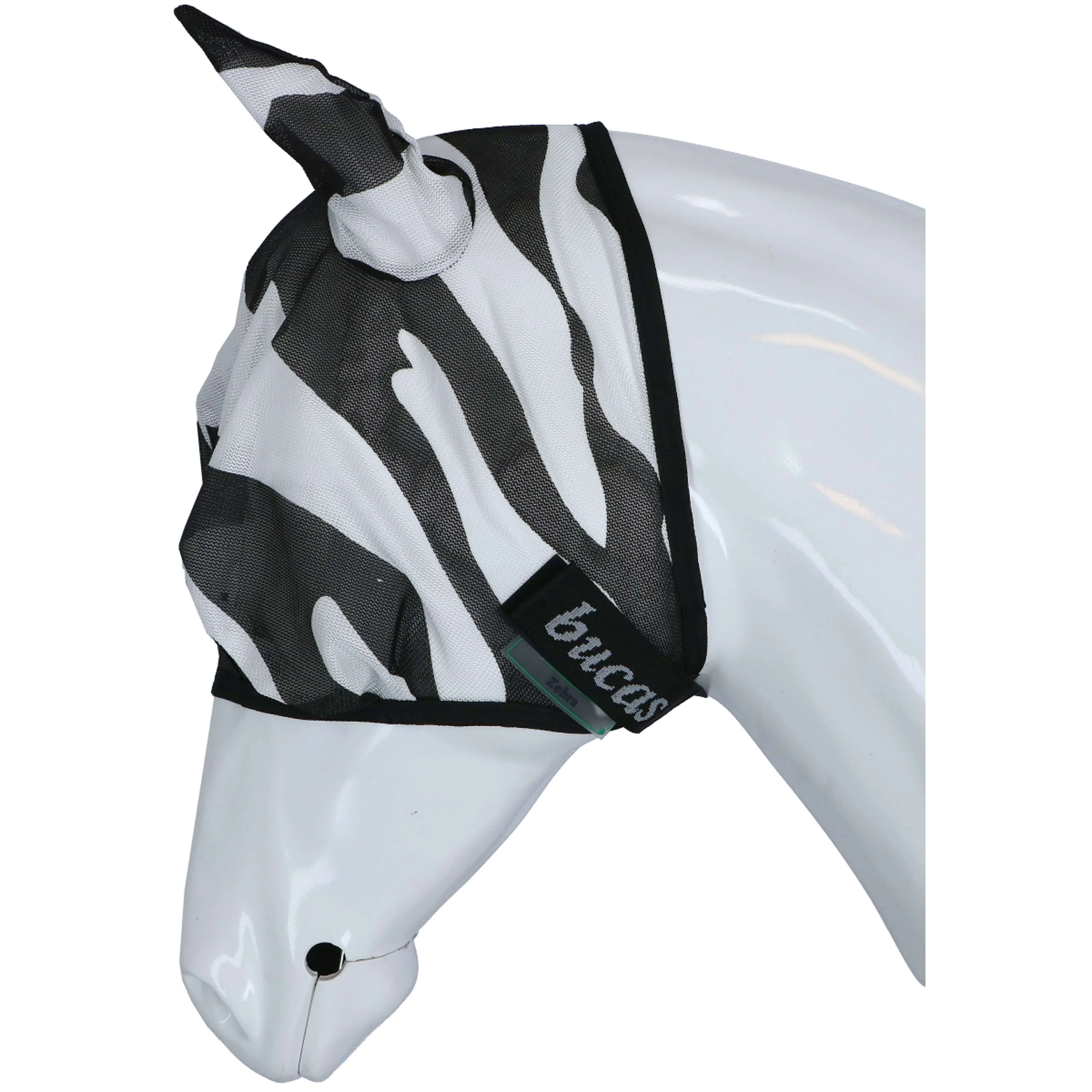 Bucas Buzz-Off Fly Mask Zebra - Image 4
