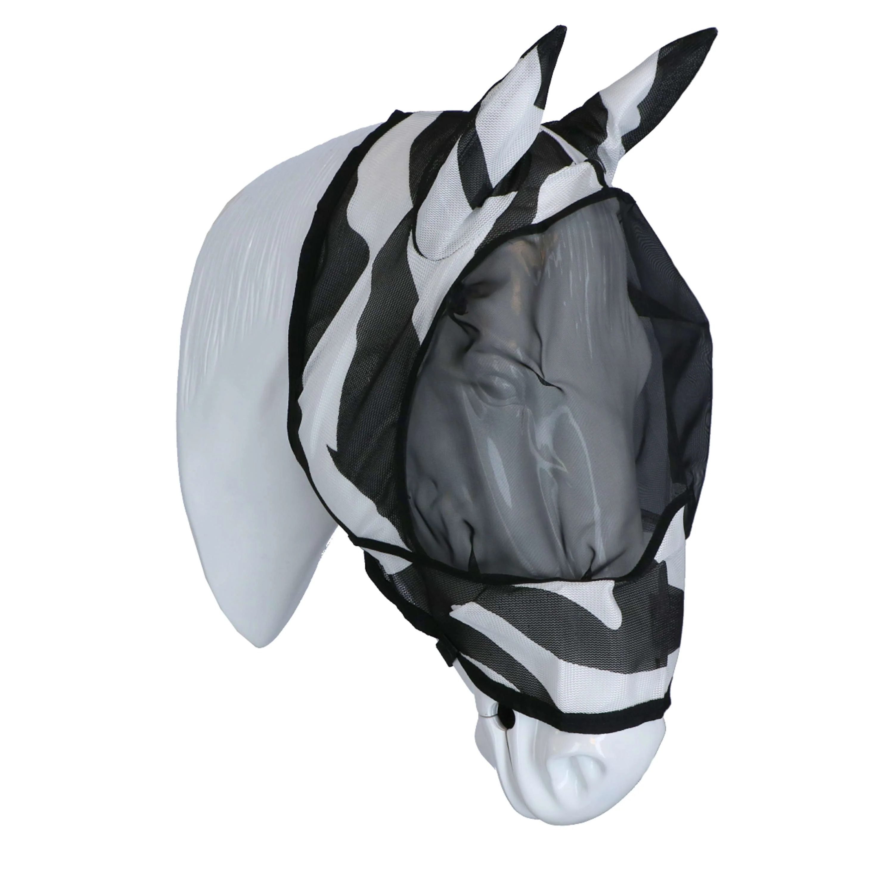 Bucas Buzz-Off Masque Anti-Mouches Deluxe avec Oreilles Zebra - Image 2
